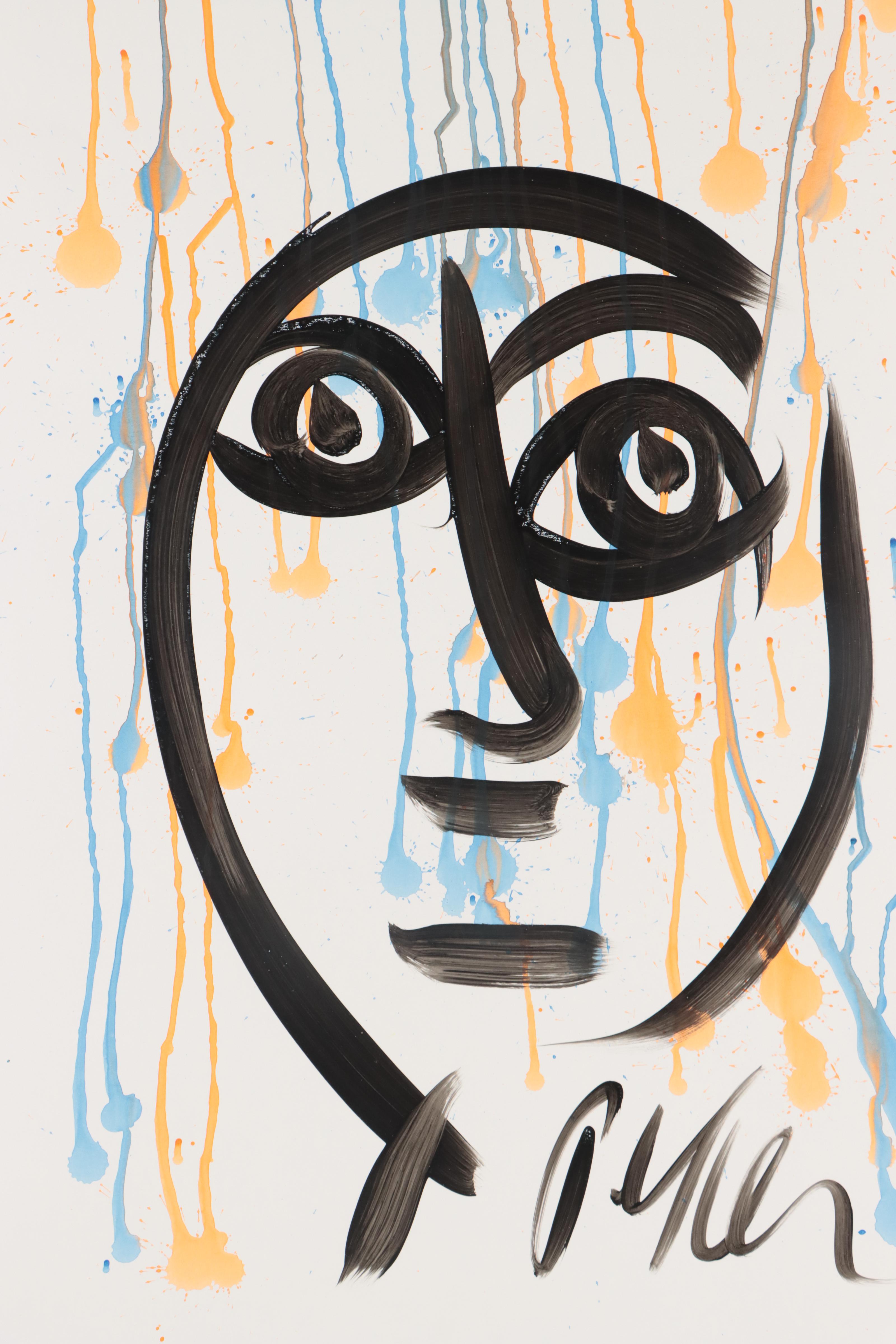 Peter Keil Abstract Portrait Acrylic Painting