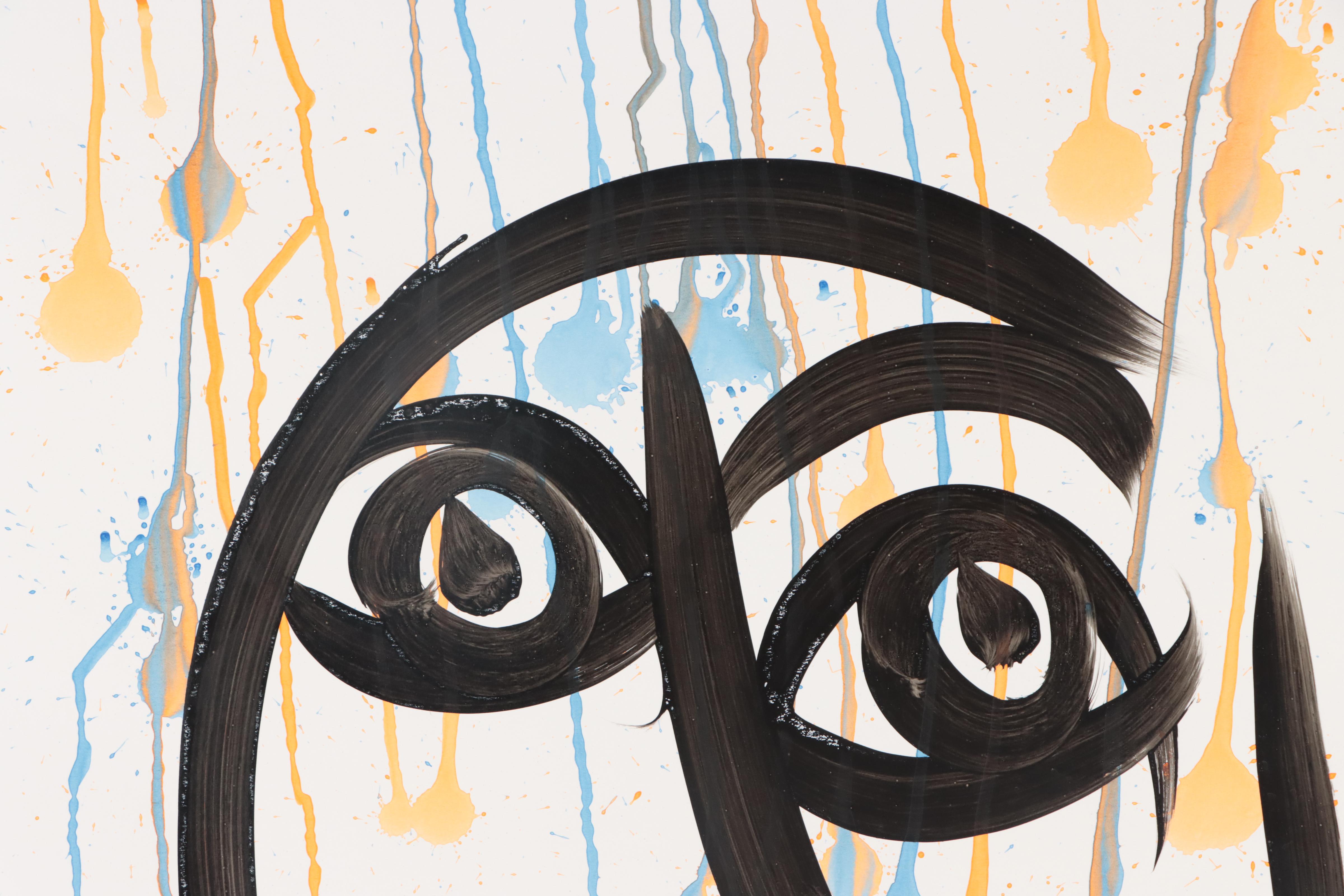 Peter Keil Abstract Portrait Acrylic Painting