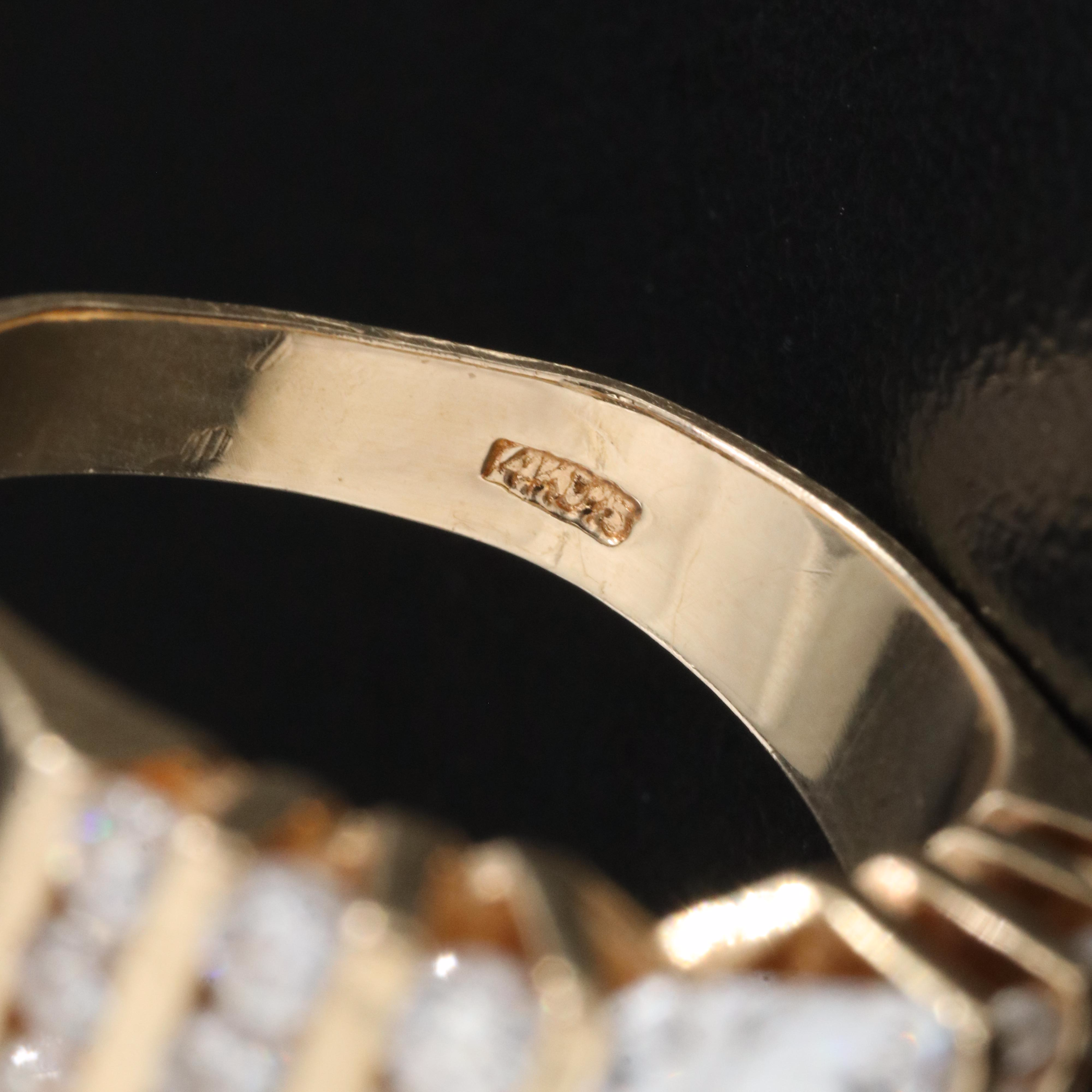 14K Cubic Zirconia Channel Set Ring with Euro Shank