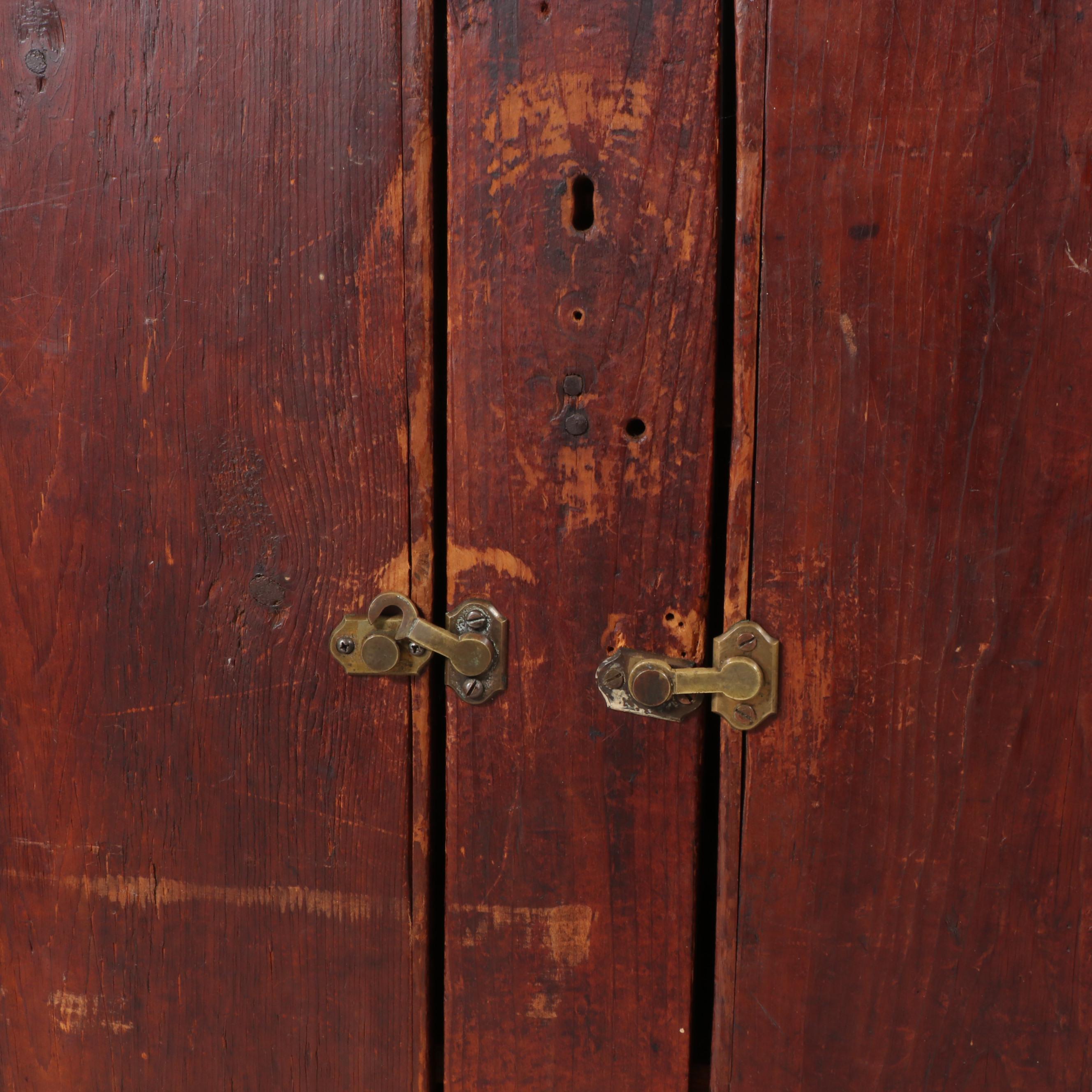 American Primitive Pine and Poplar Cabinet, 19th Century