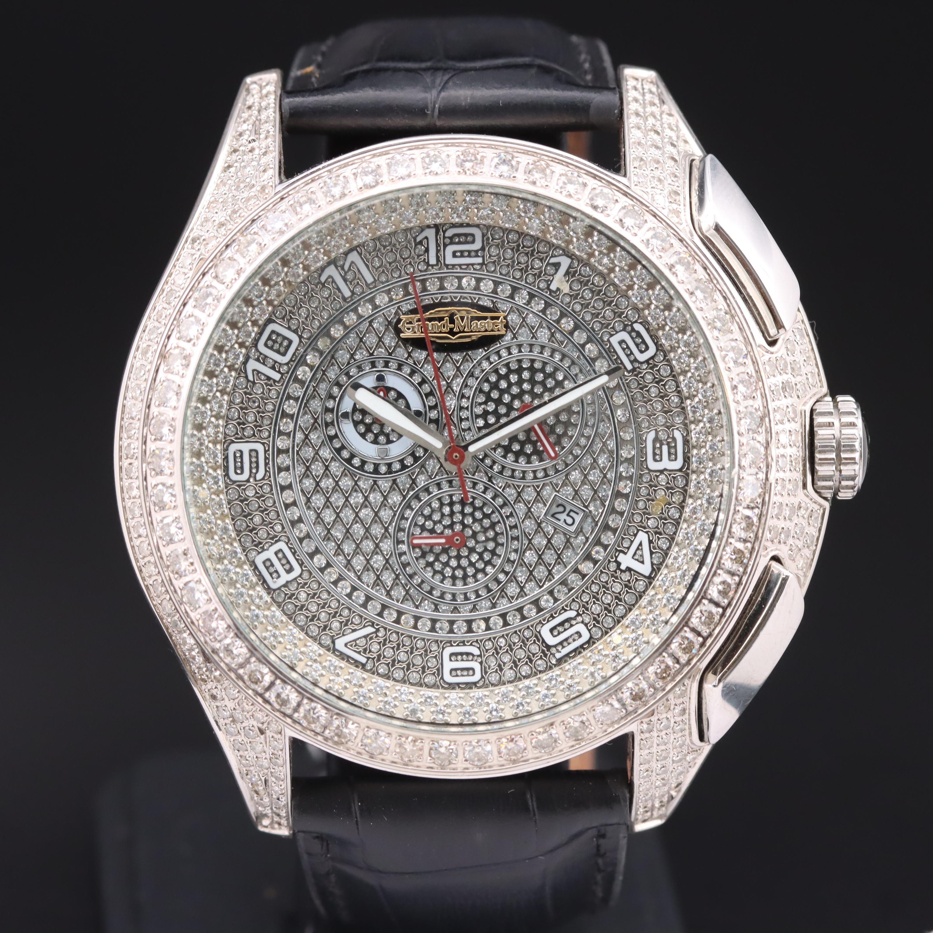 4.00 CTW Diamond Luxuarman Grand-Master Limited Edition Watch