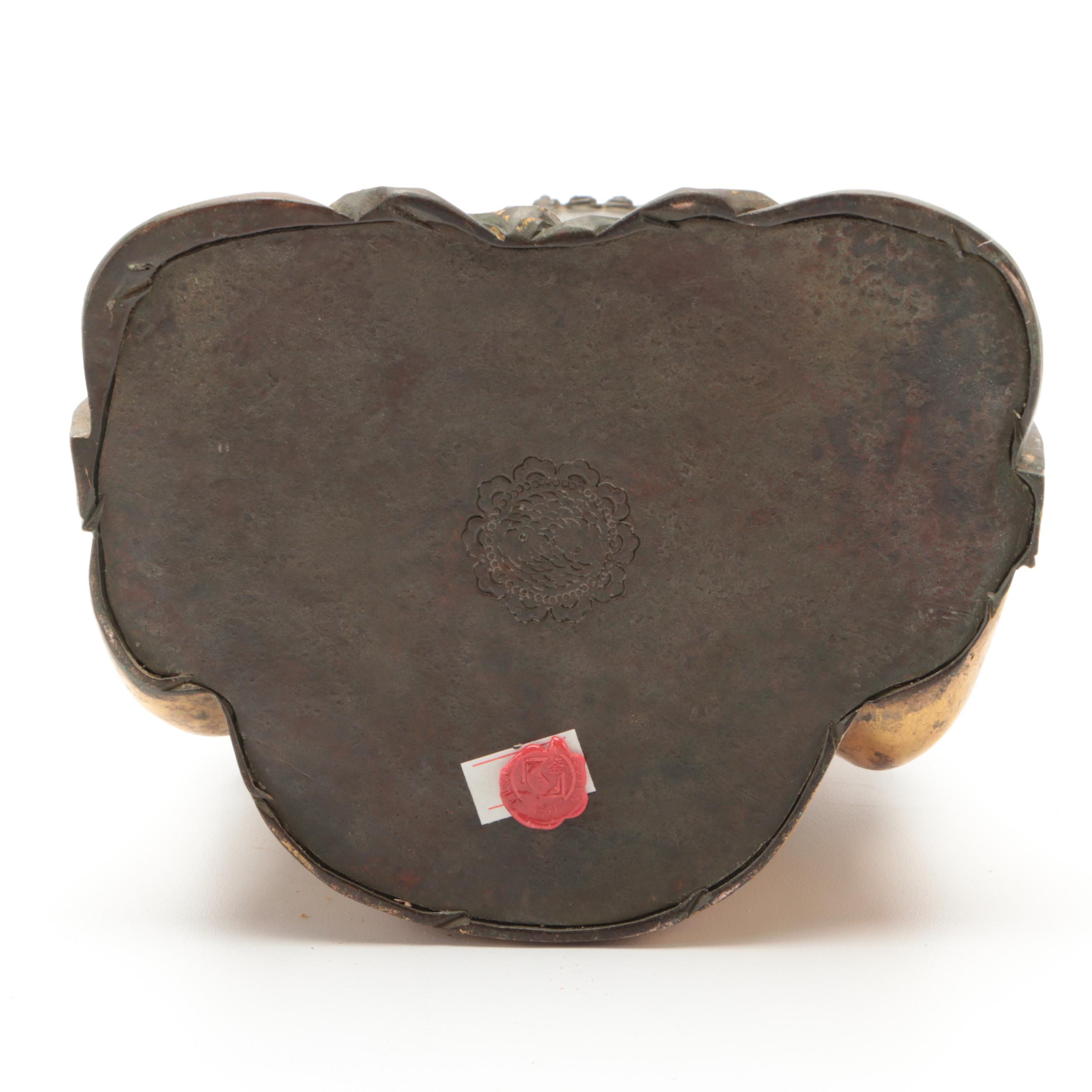 Chinese Gilt Bronze Buddha Sculpture in Dhyana Mudra