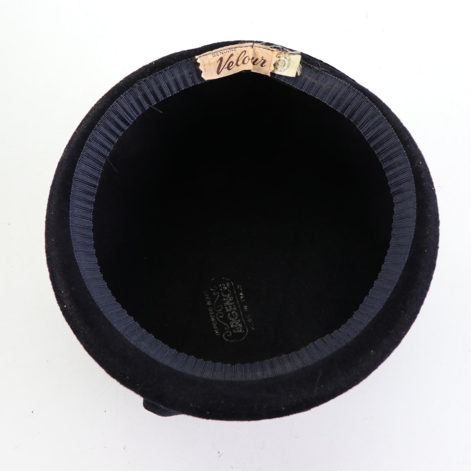 Bubble and Bouffant Hats in Velour, Fur Felt, Straw, and Mesh, 1960s