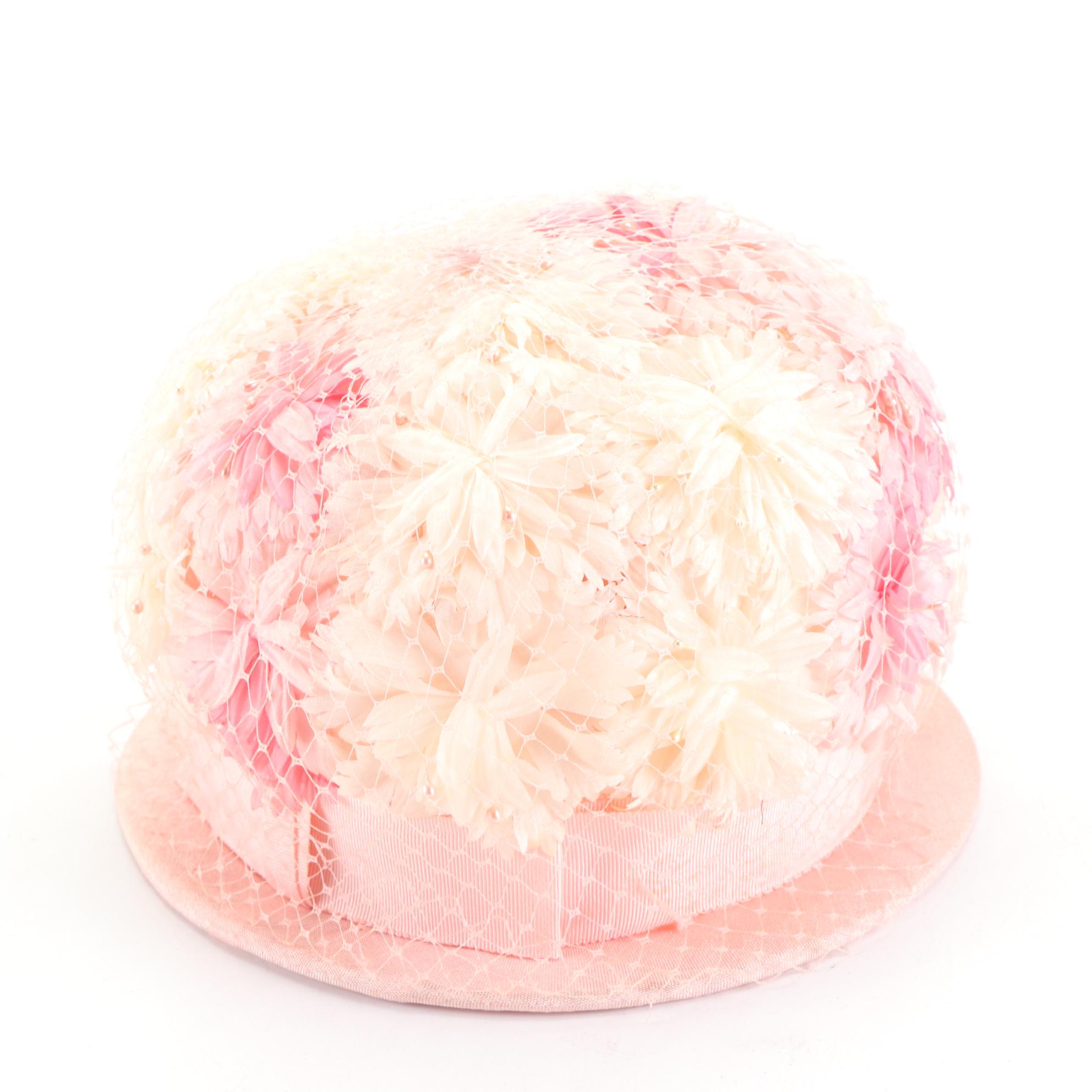 Bubble and Bouffant Hats in Velour, Fur Felt, Straw, and Mesh, 1960s