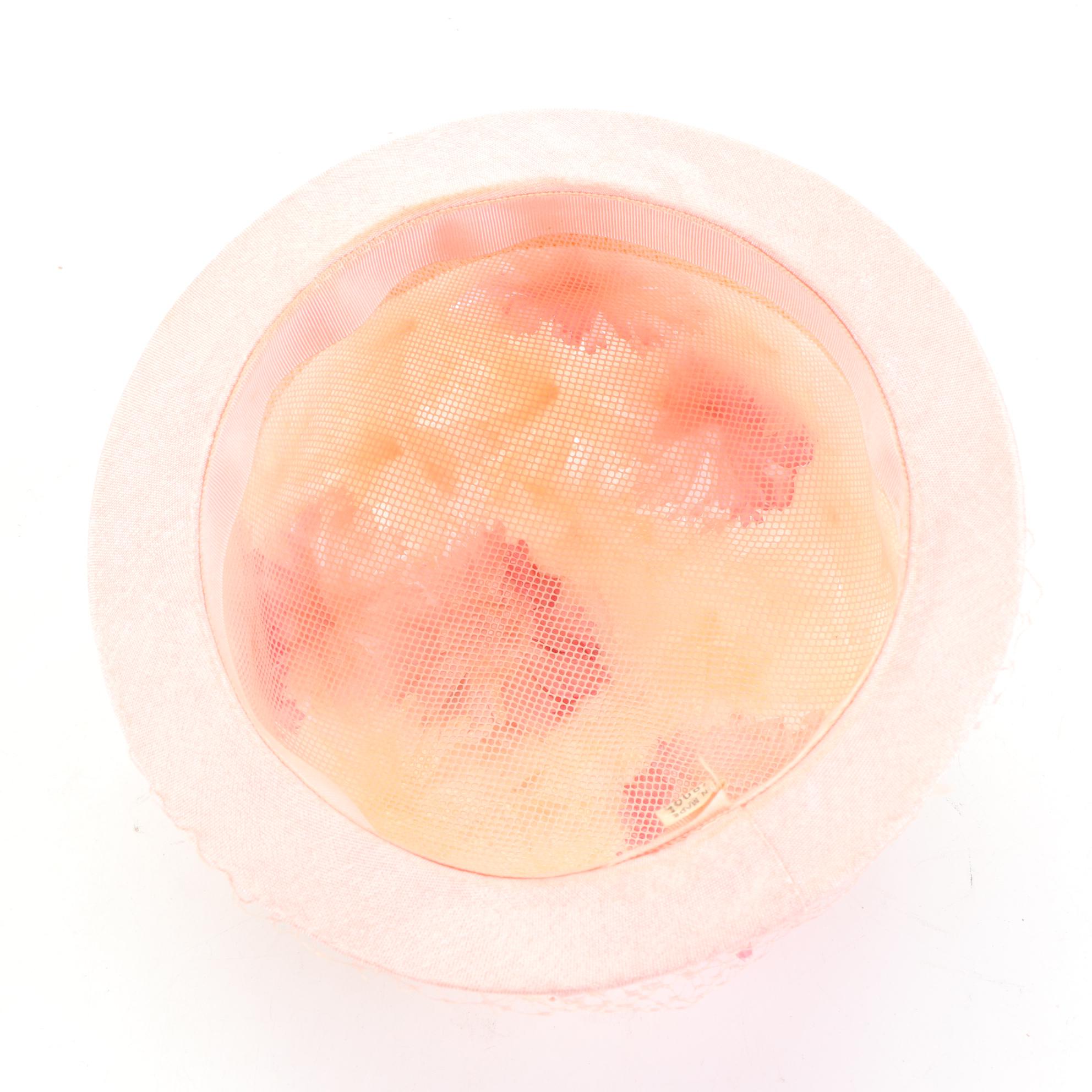 Bubble and Bouffant Hats in Velour, Fur Felt, Straw, and Mesh, 1960s