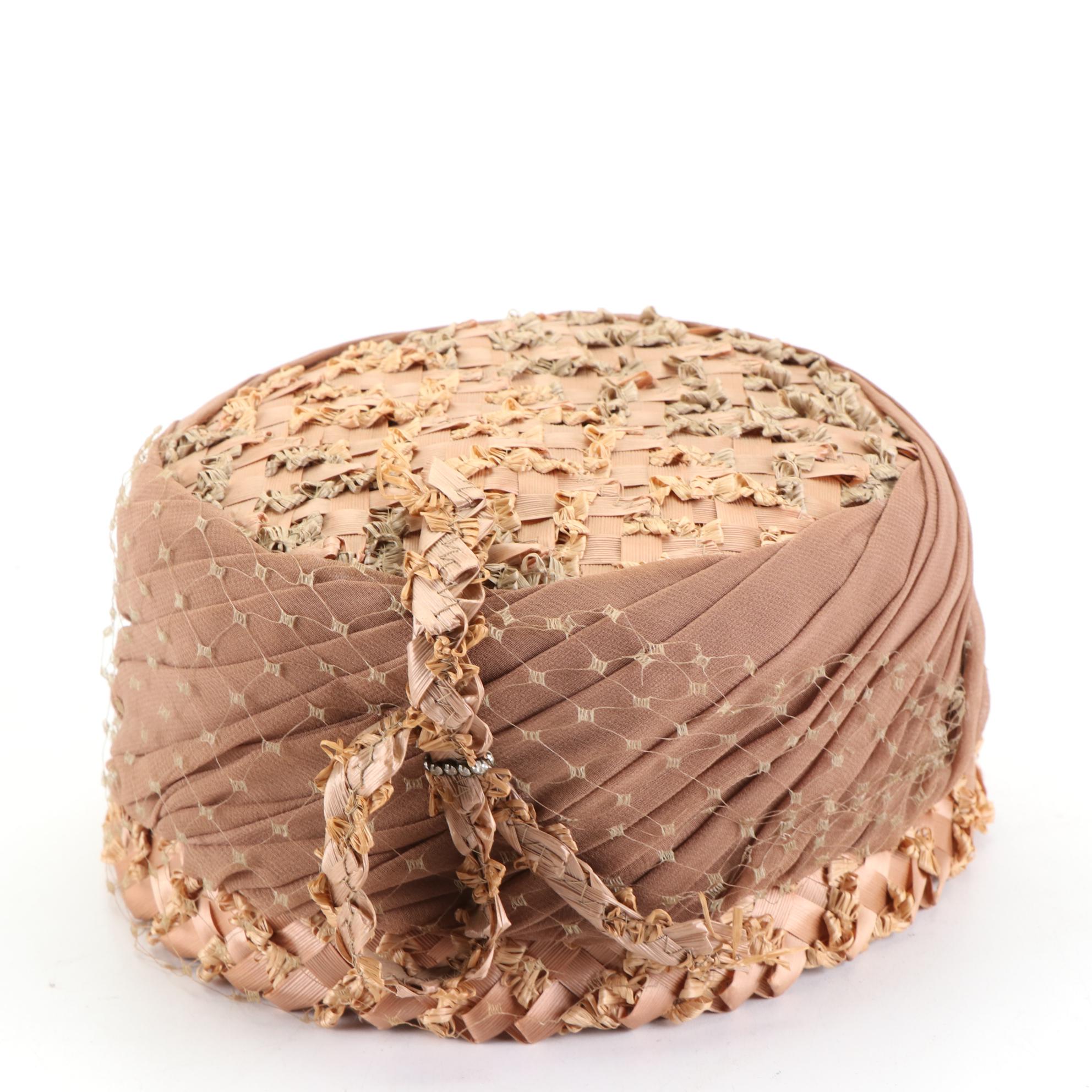 Bubble and Bouffant Hats in Velour, Fur Felt, Straw, and Mesh, 1960s