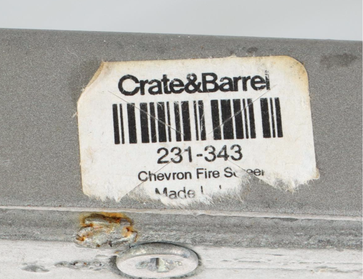 Two Iron and Wire Mesh Fire Screens, Incl. Ana Reza-Hadden for Crate and Barrel