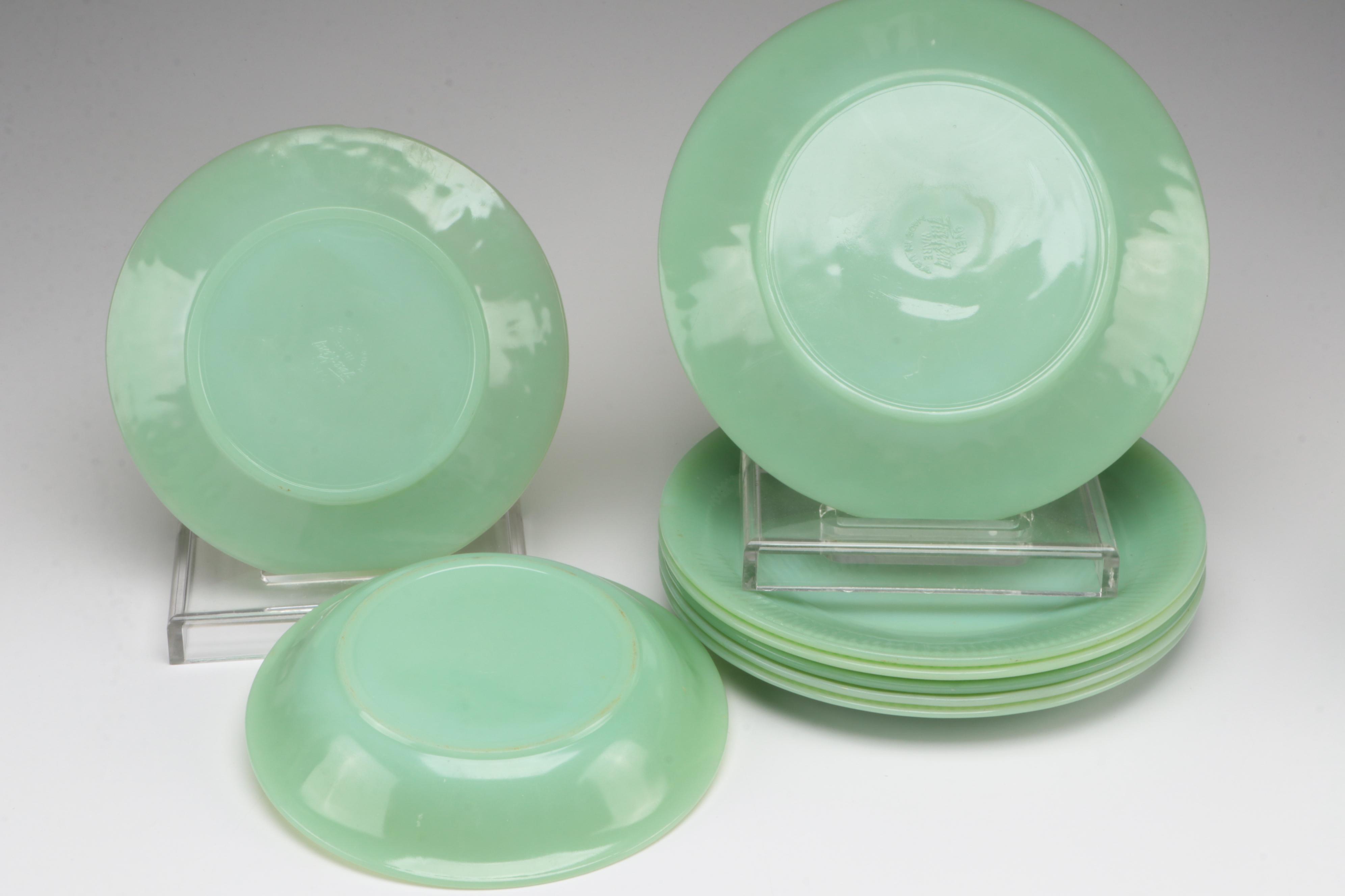Anchor Hocking Fire-King "Jane Ray" and Other Jadeite Glass Dinnerware