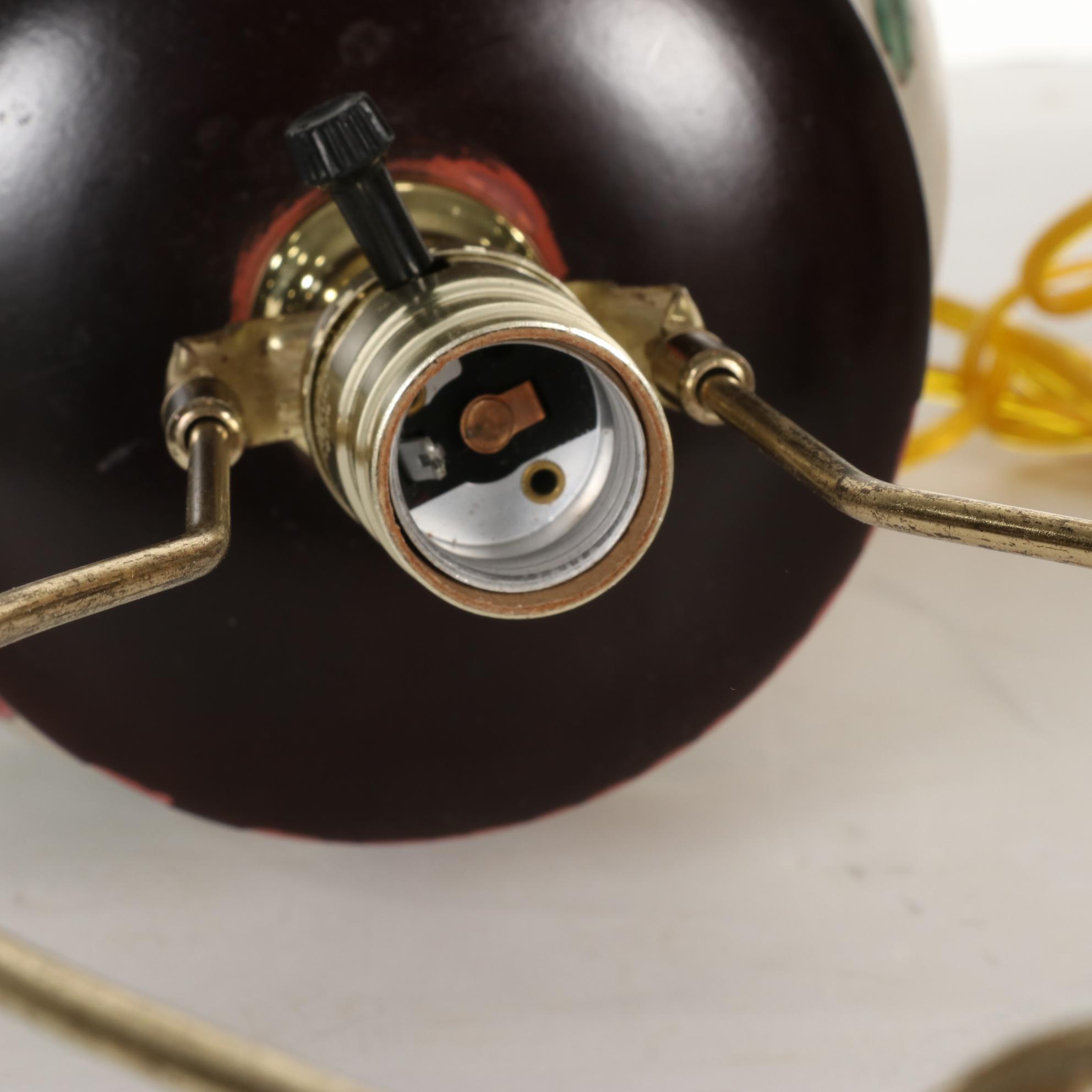 Pair of Chinese Hand-Painted Ceramic Table Lamps
