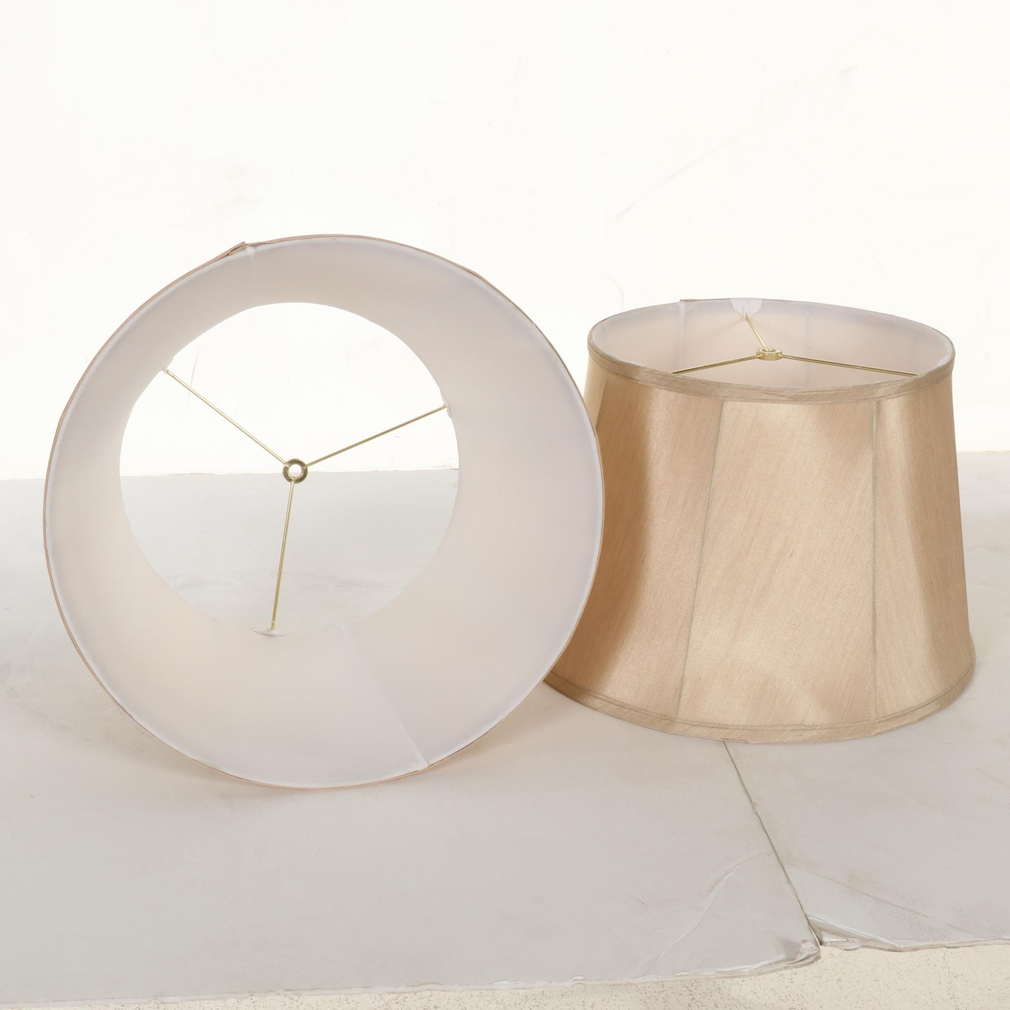 Pair of Chinese Hand-Painted Ceramic Table Lamps