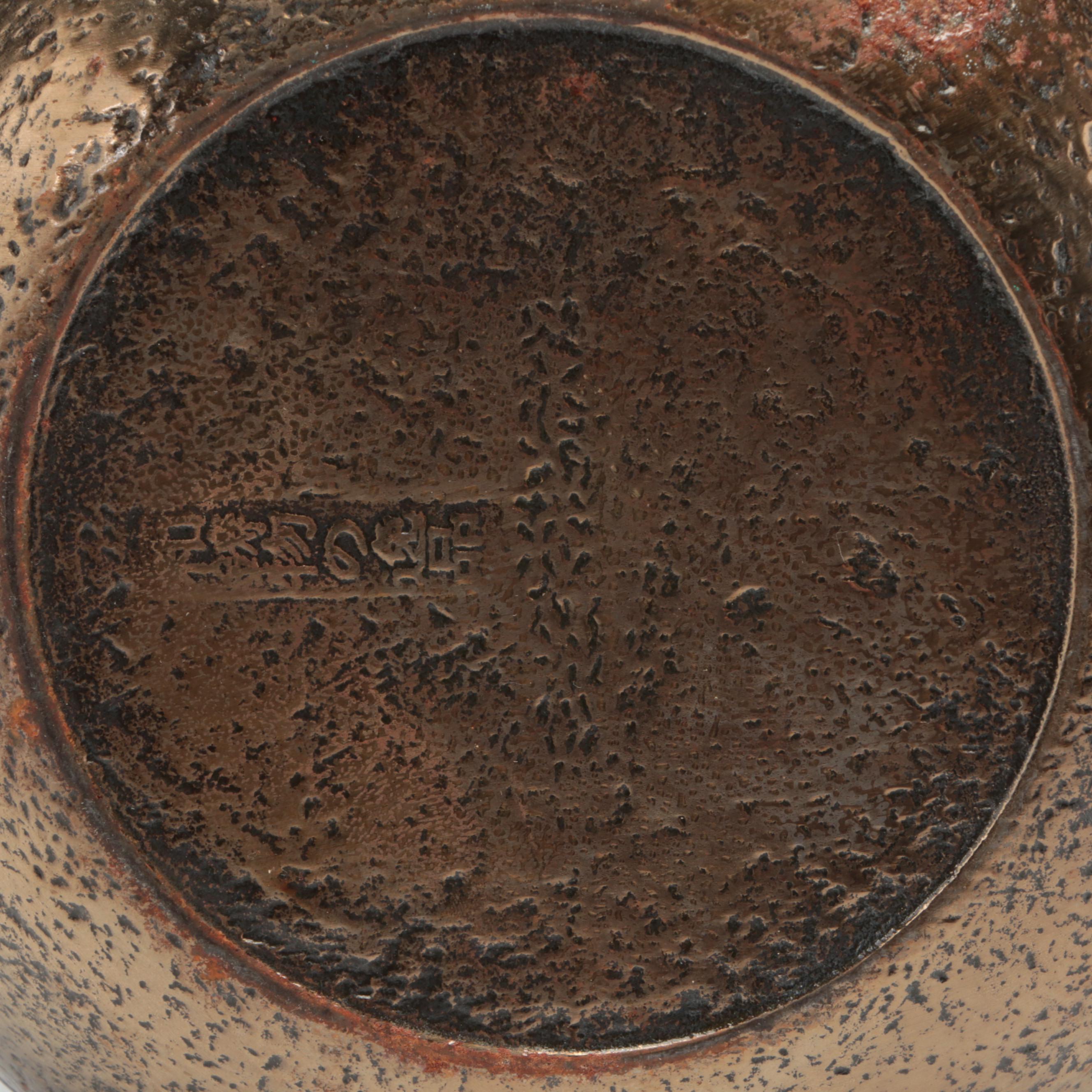 Japanese Brass Tea Pot with International Decorative Plate Collection