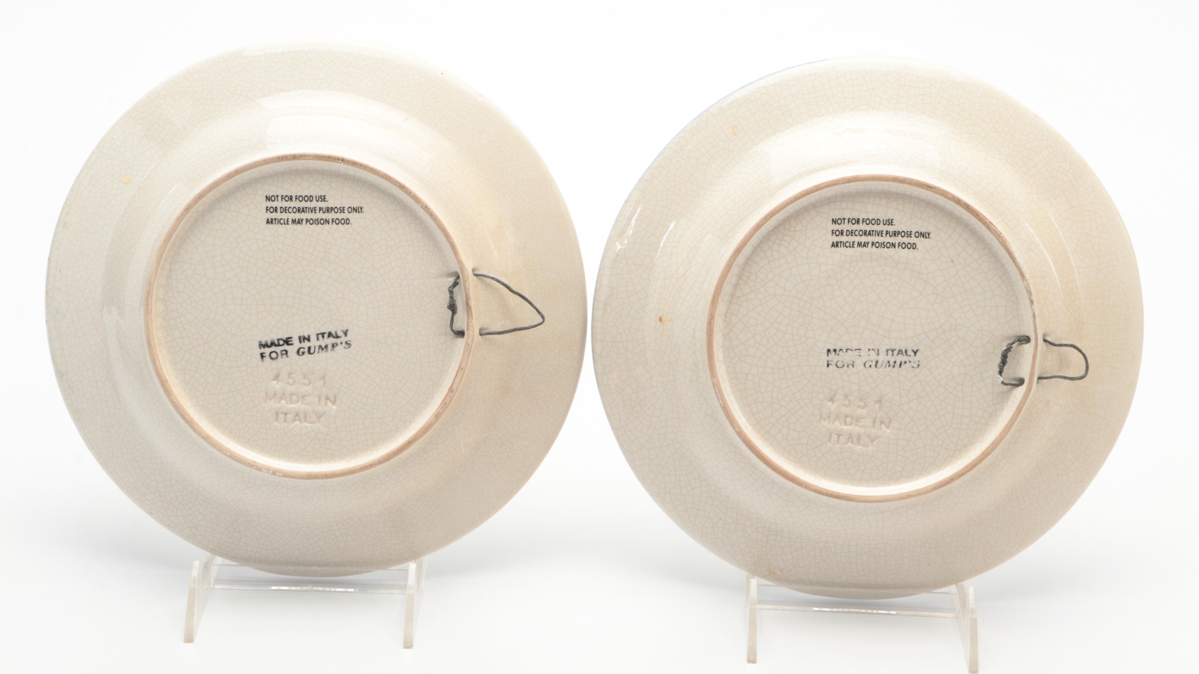 Japanese Brass Tea Pot with International Decorative Plate Collection