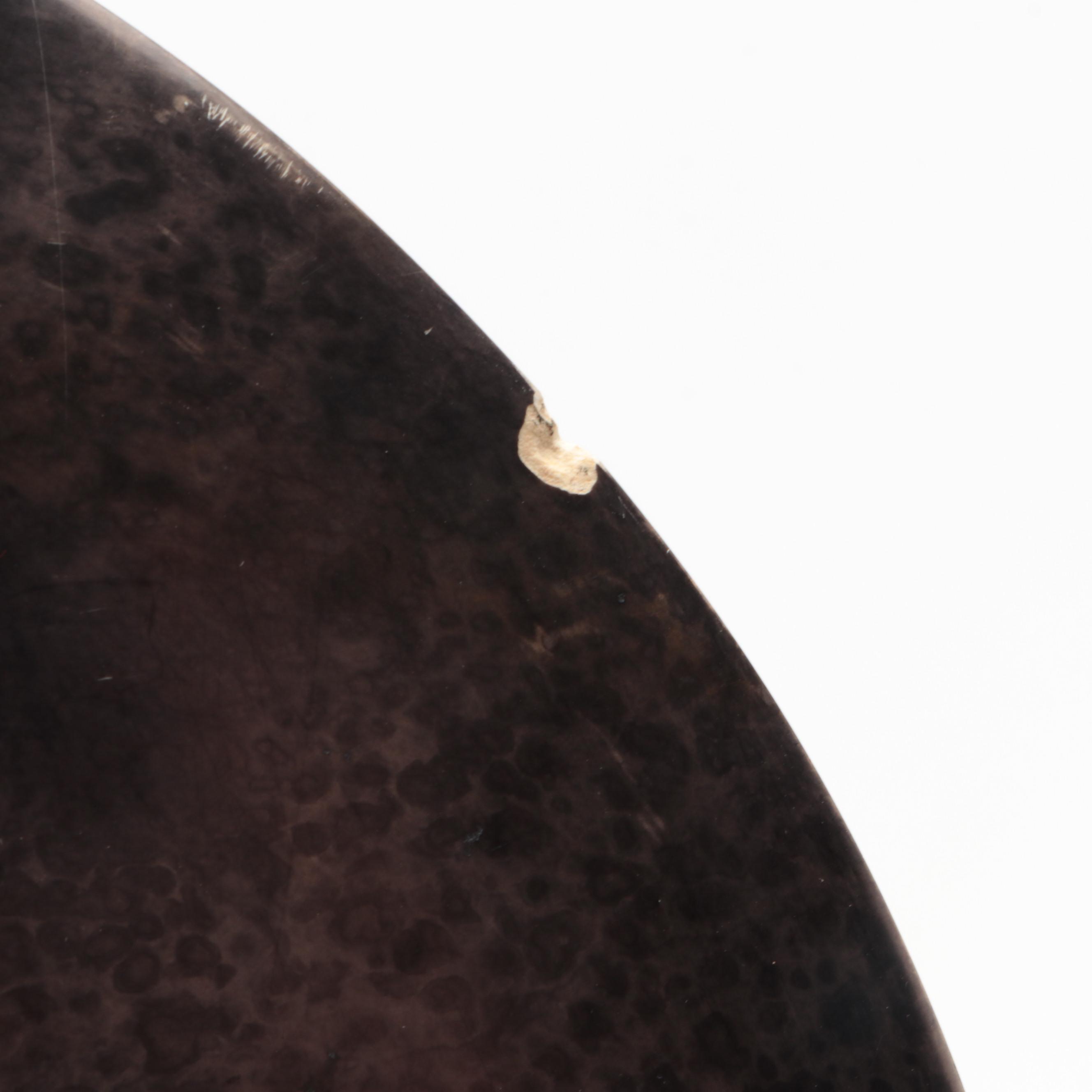 Japanese Brass Tea Pot with International Decorative Plate Collection