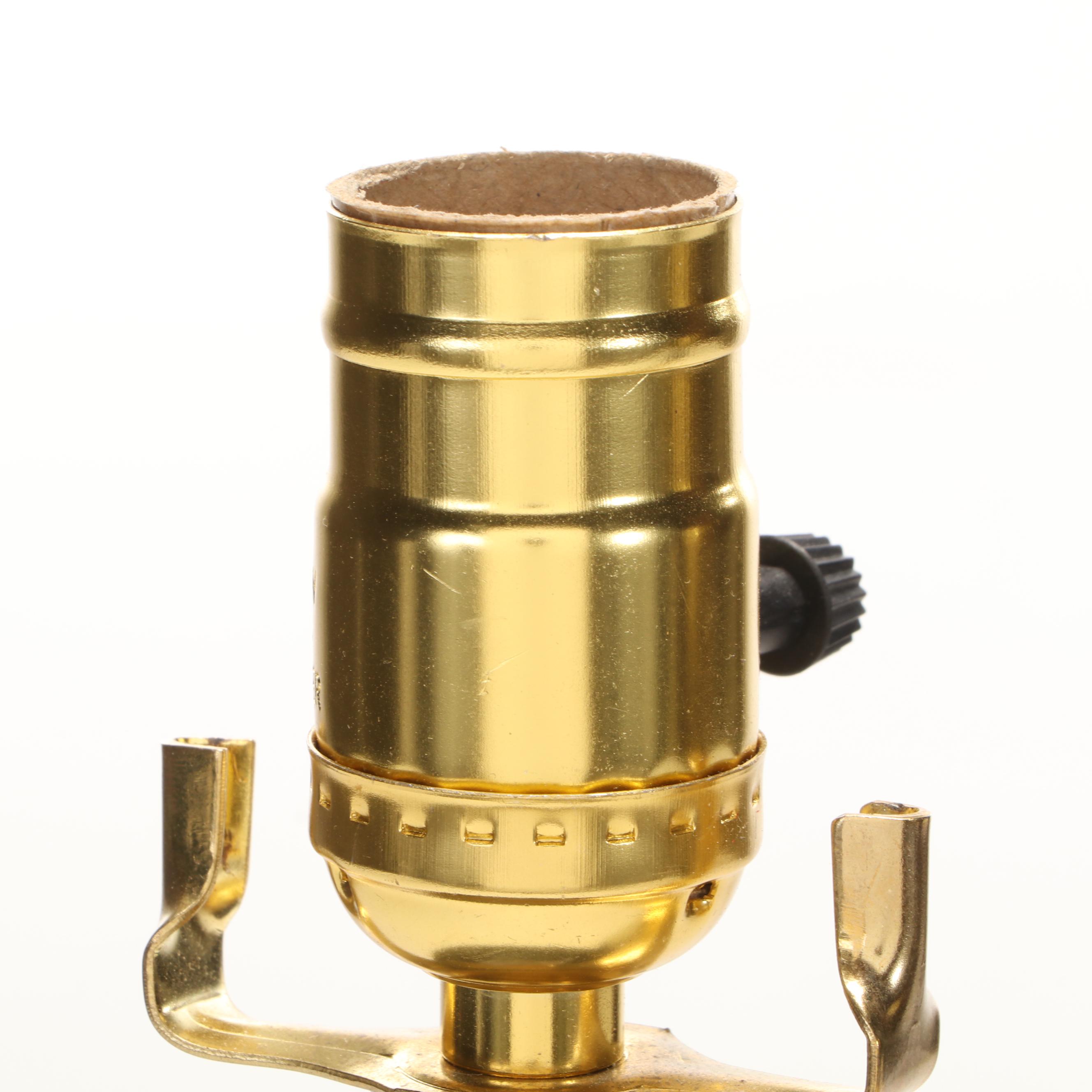 Mid Century Modern Gilt Accented Ceramic Table Lamps