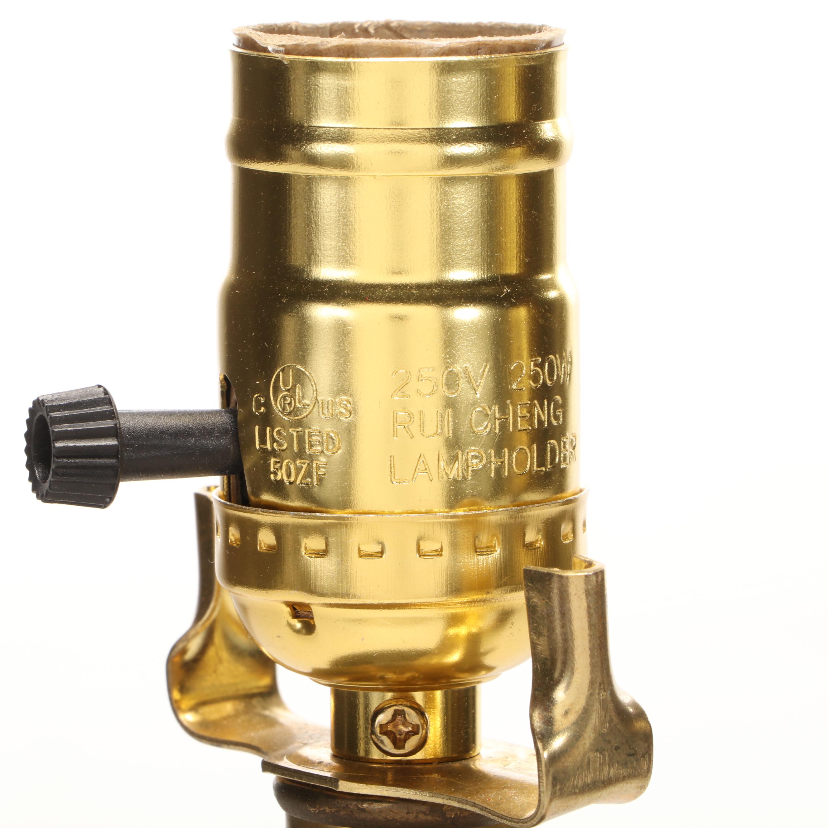 Mid Century Modern Gilt Accented Ceramic Table Lamps