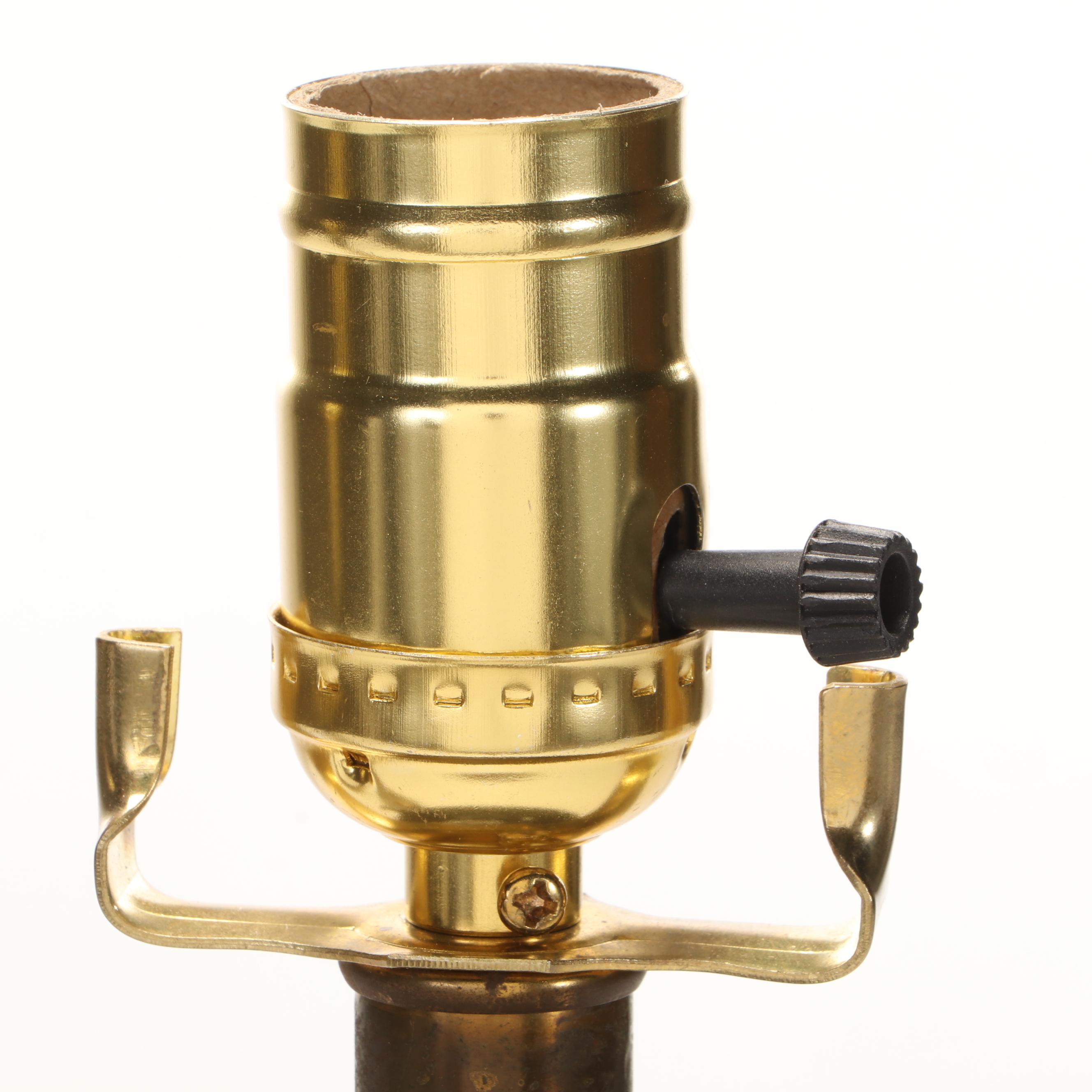 Mid Century Modern Gilt Accented Ceramic Table Lamps