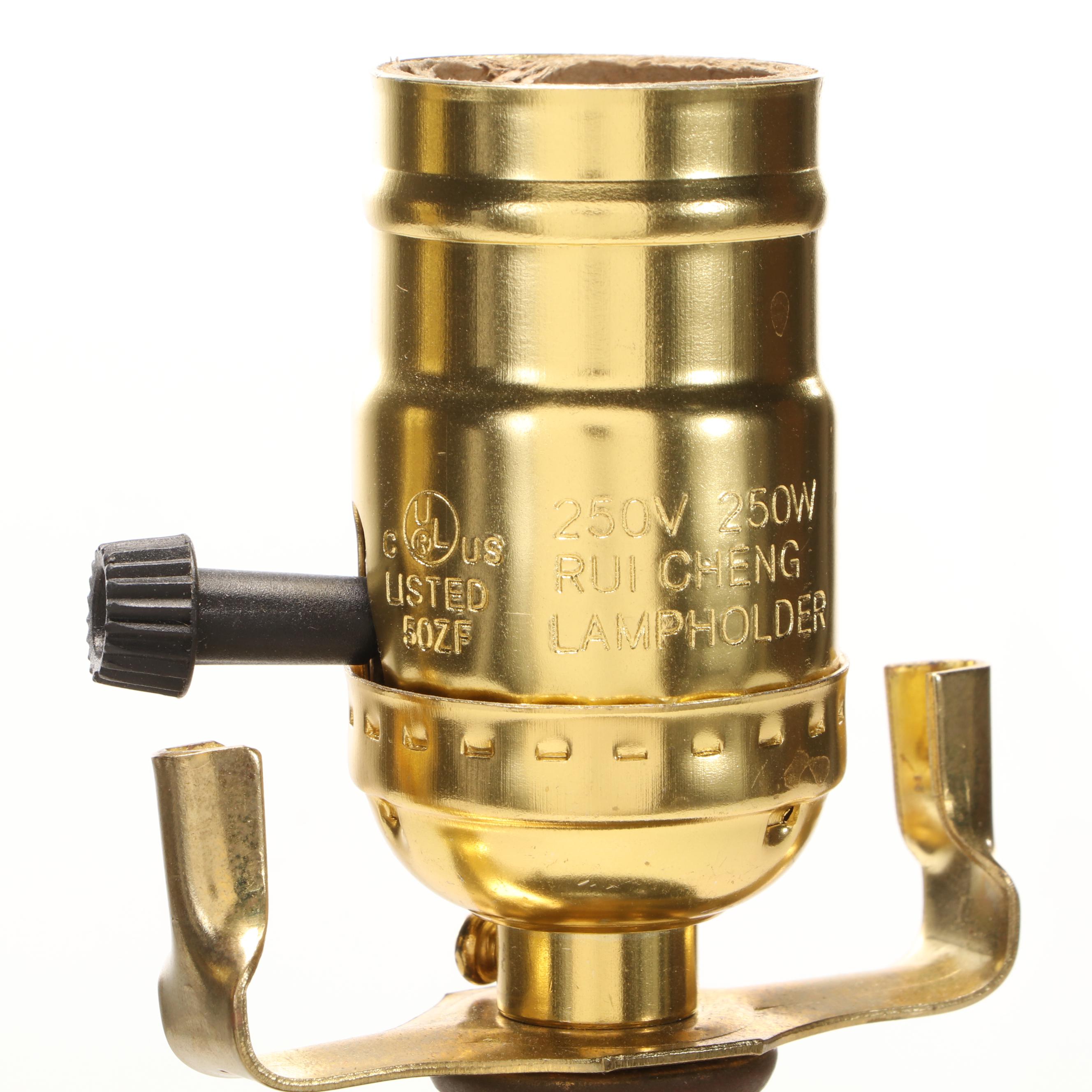 Mid Century Modern Gilt Accented Ceramic Table Lamps