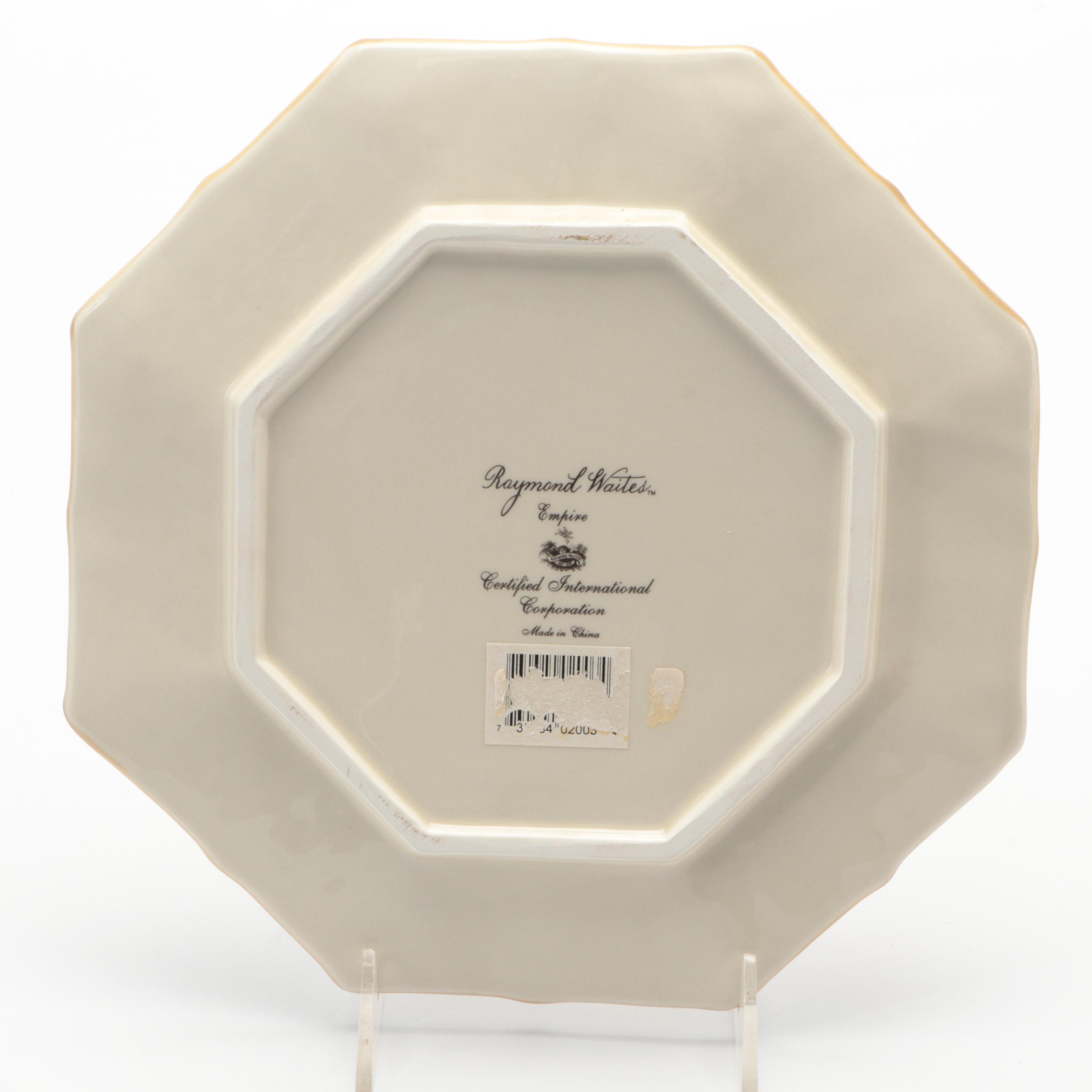 Japanese Brass Tea Pot with International Decorative Plate Collection