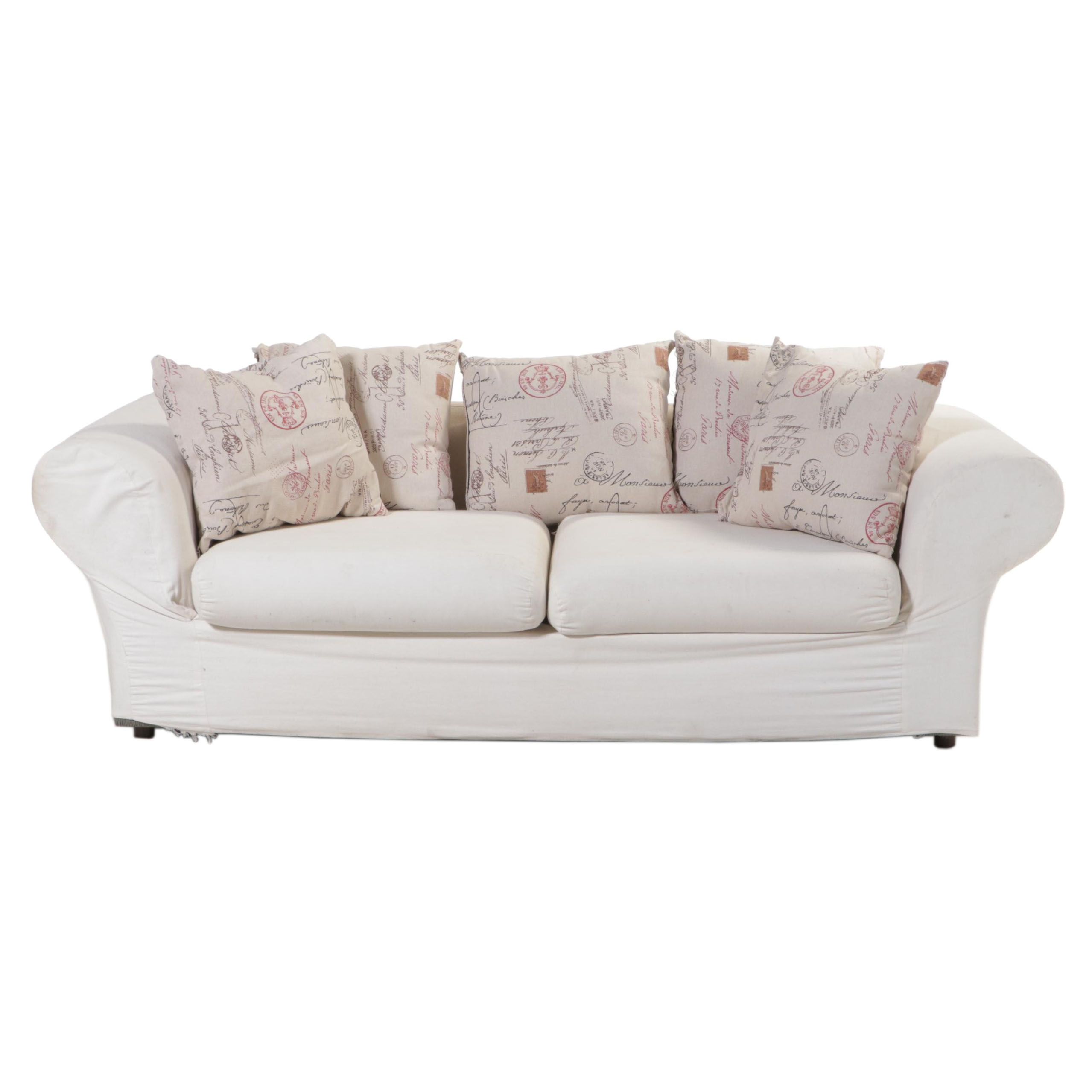 Golden Chair Contemporary Fabric Upholstered Sofa With Slipcover