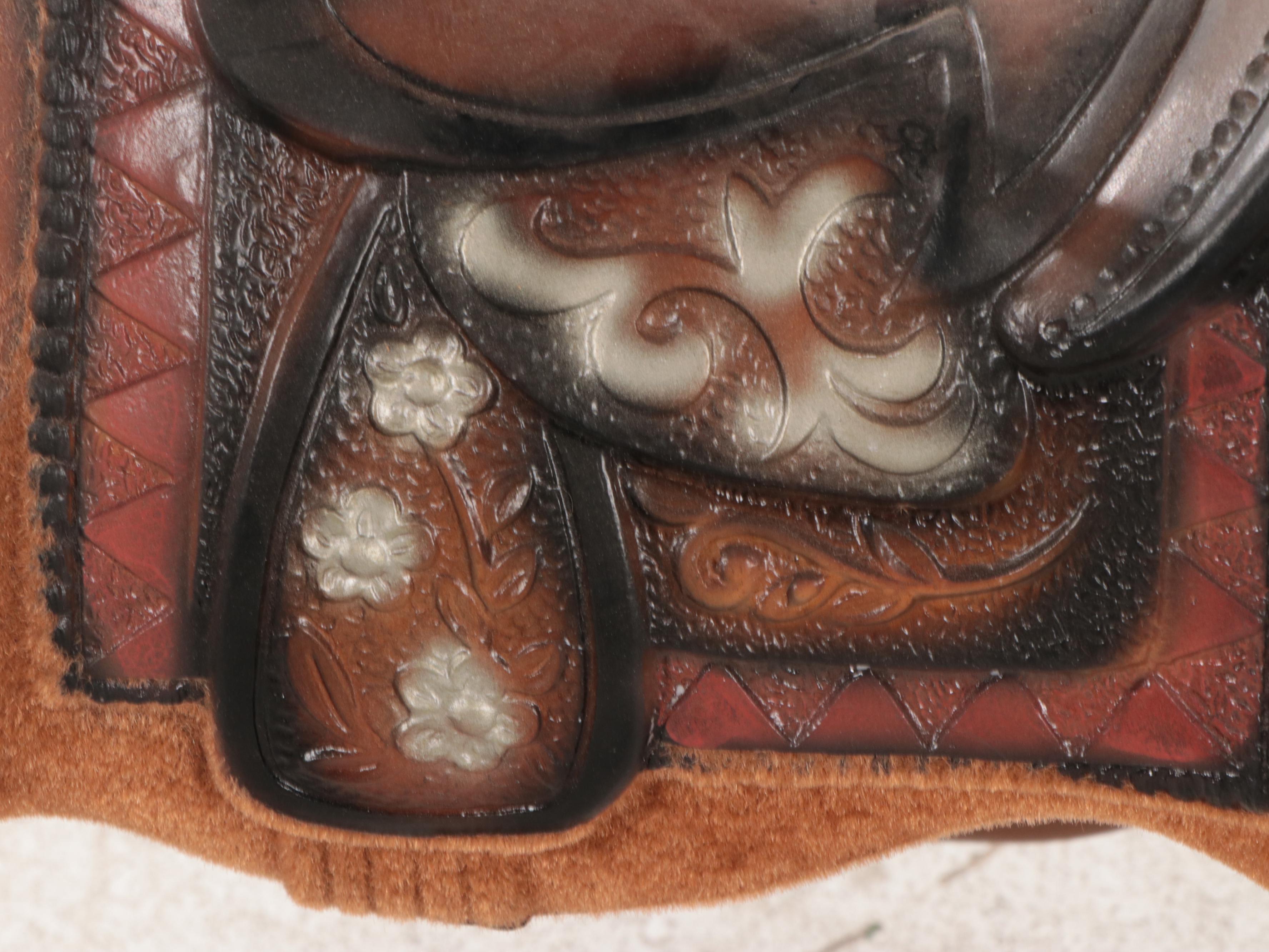 Ride-On Children's Rocking Horse on Metal Stand, Late 20th Century