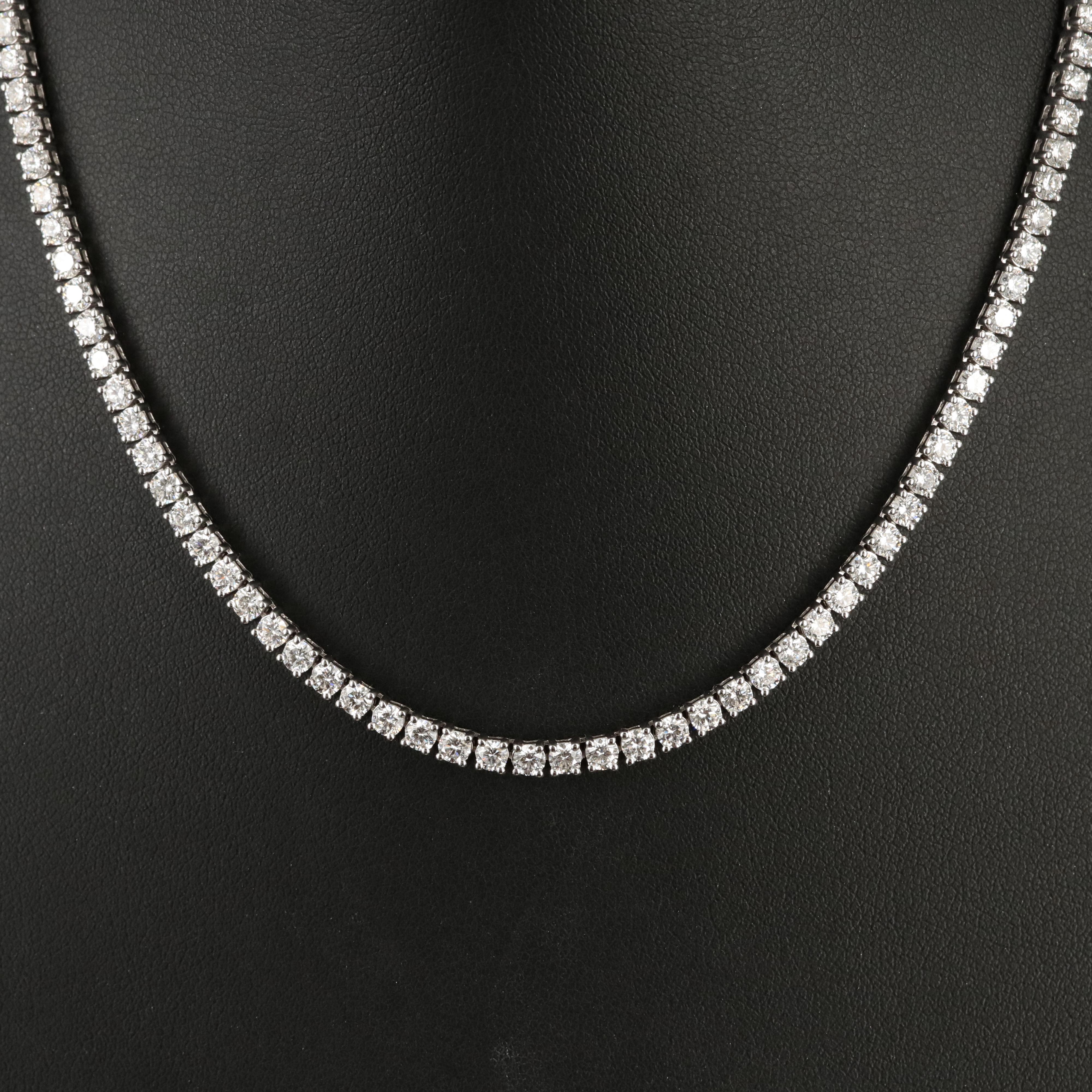 14K 10.91 CTW Lab Grown Diamond Line Necklace
