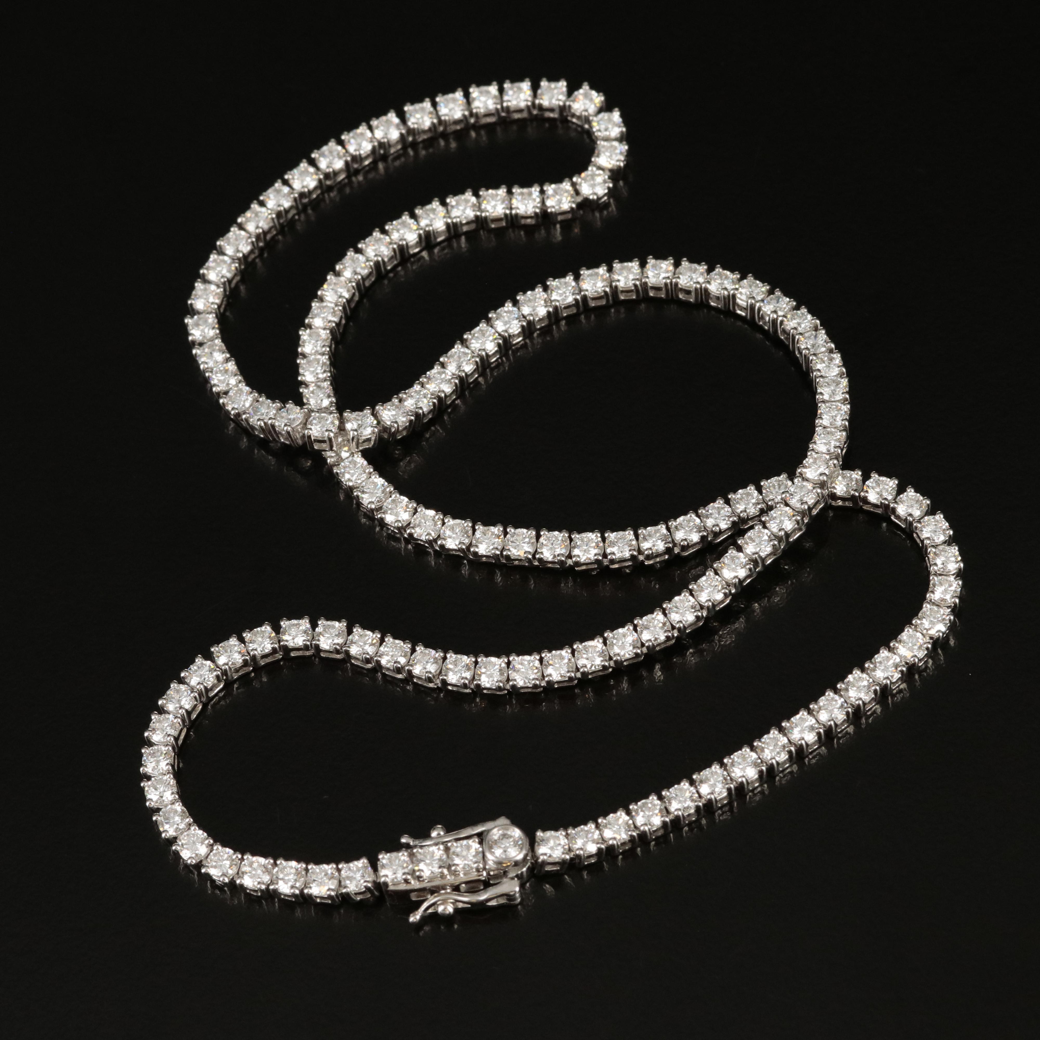 14K 10.91 CTW Lab Grown Diamond Line Necklace