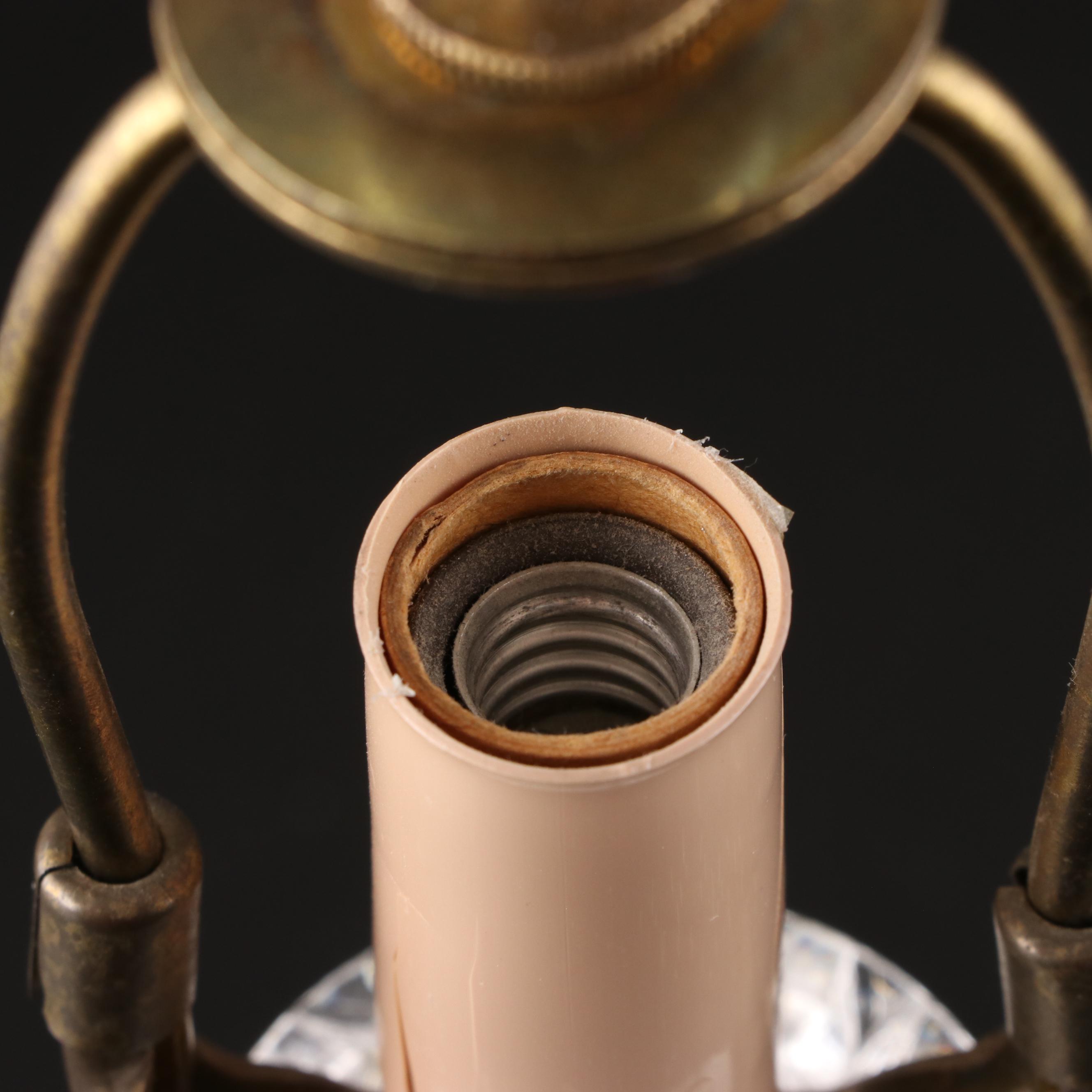 Pressed Glass Boudoir Lamps