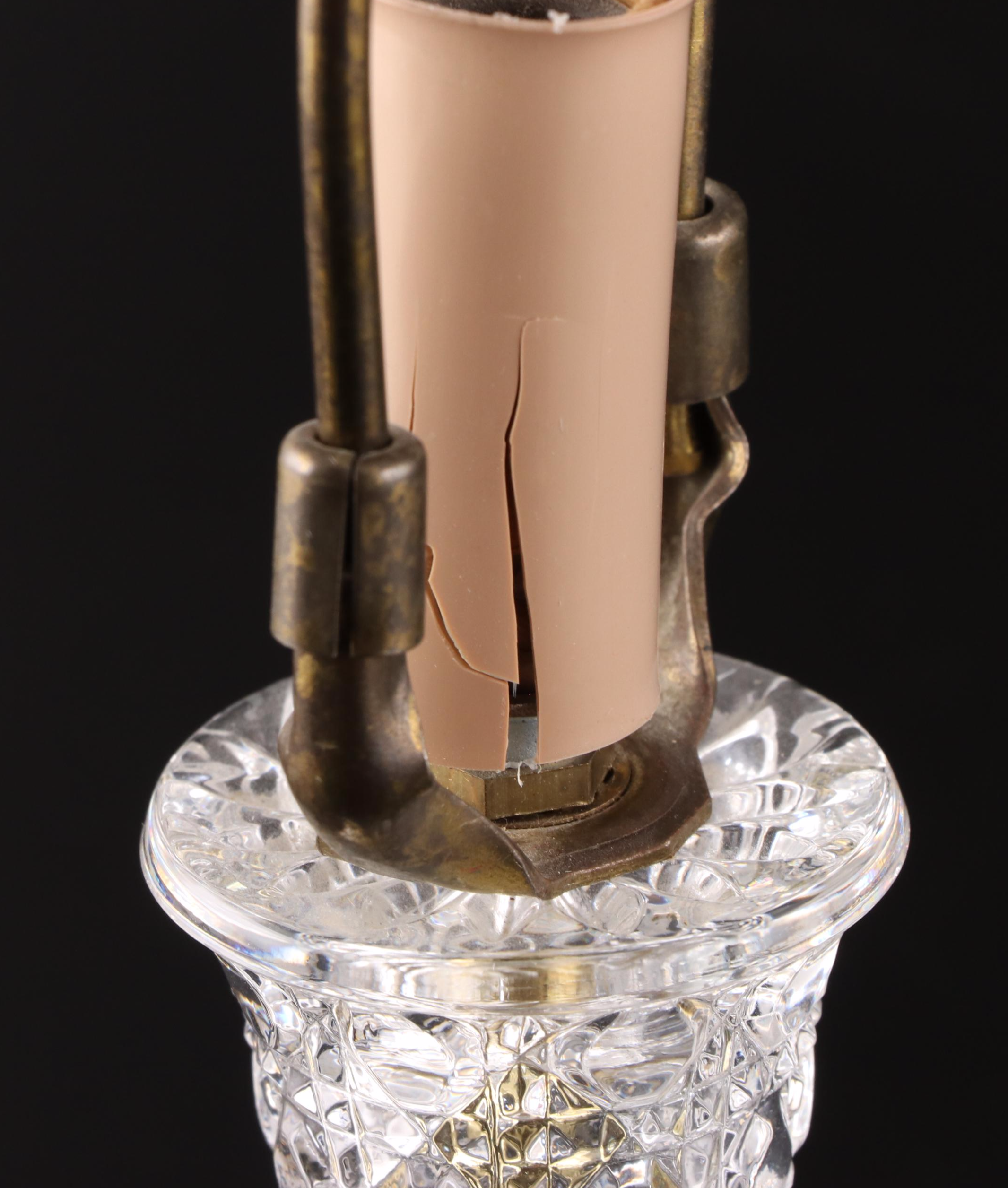 Pressed Glass Boudoir Lamps