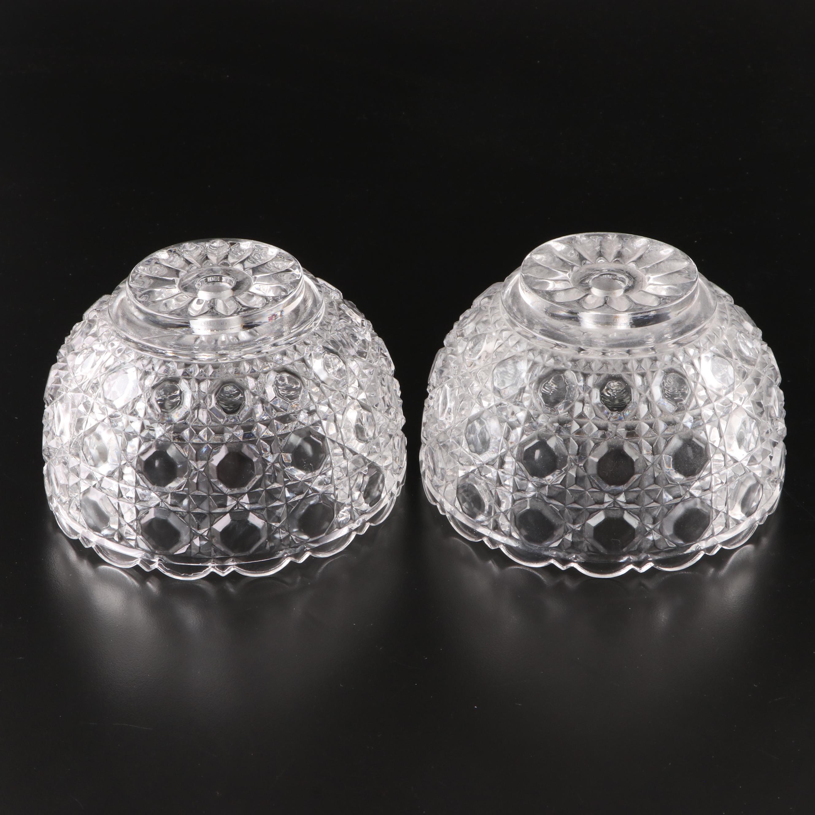 Pressed Glass Boudoir Lamps