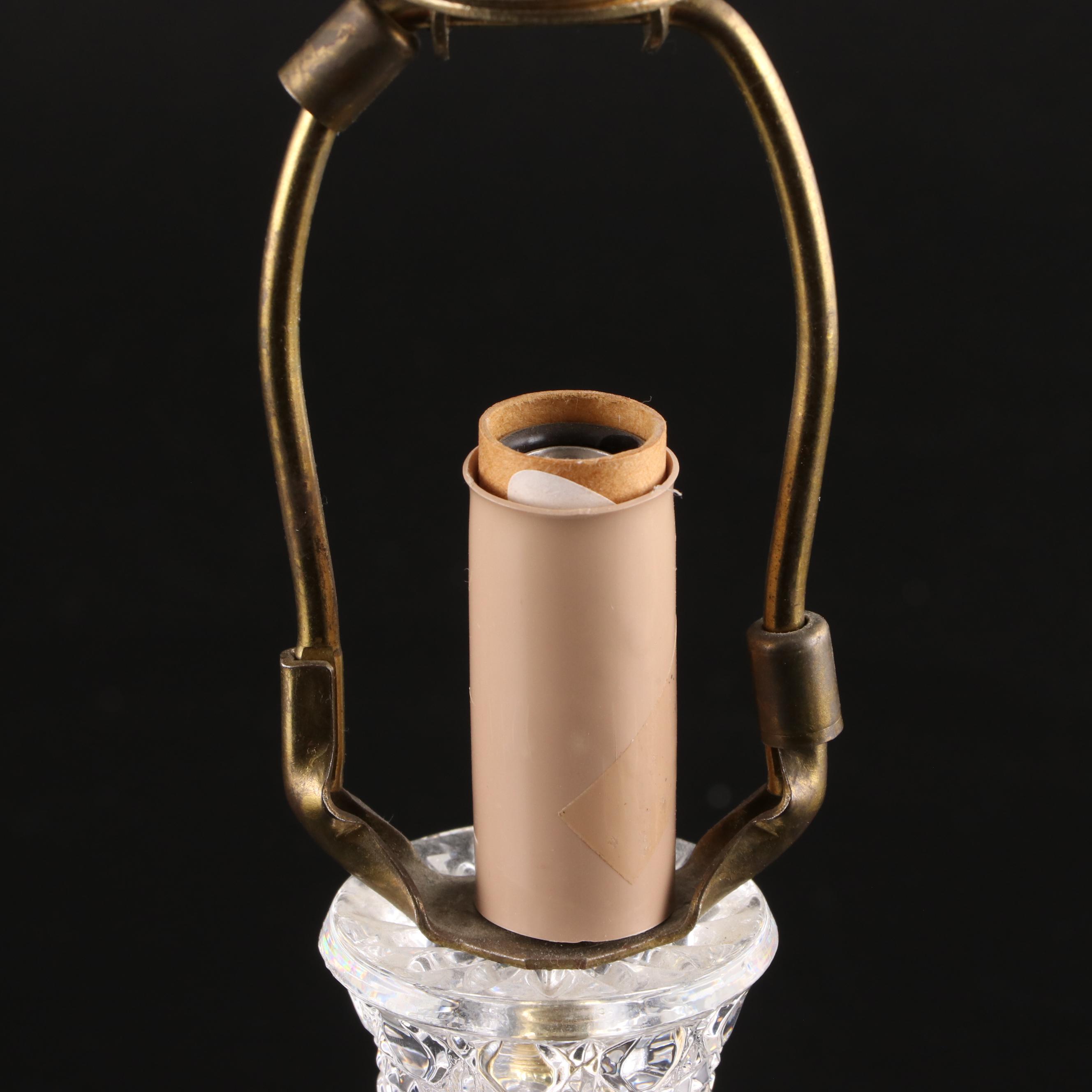 Pressed Glass Boudoir Lamps