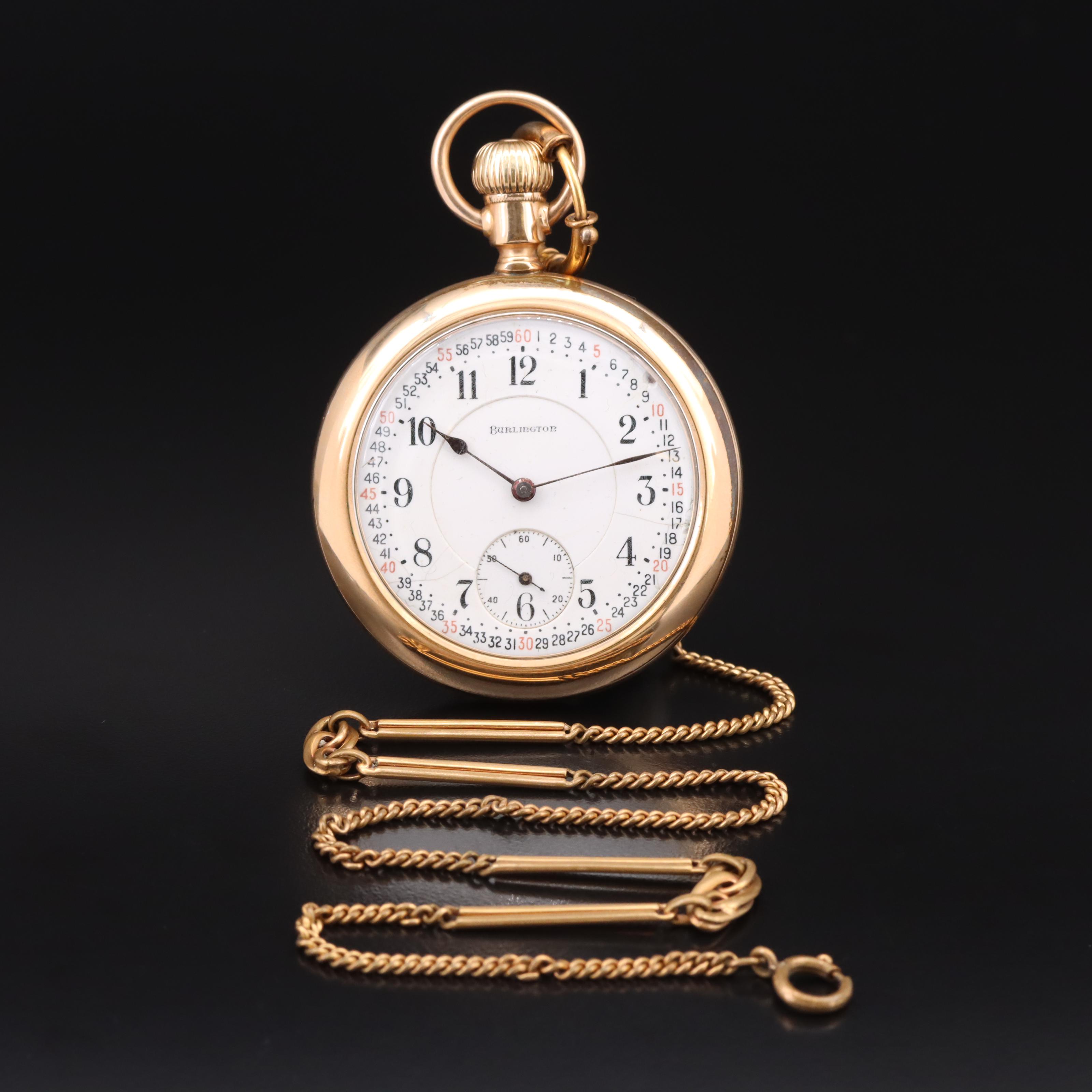 1917 Burlington Railroad Grade Pocket Watch