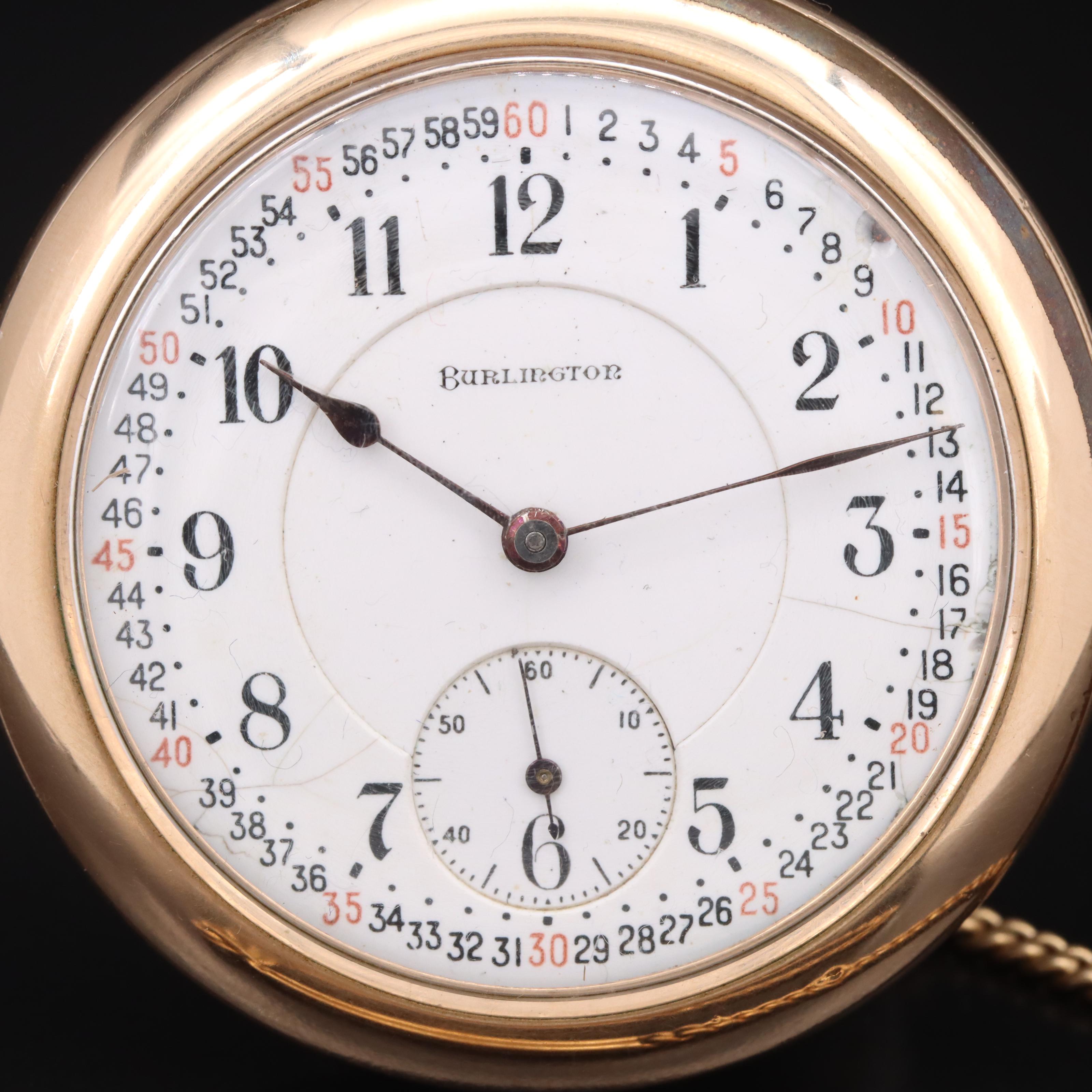 1917 Burlington Railroad Grade Pocket Watch