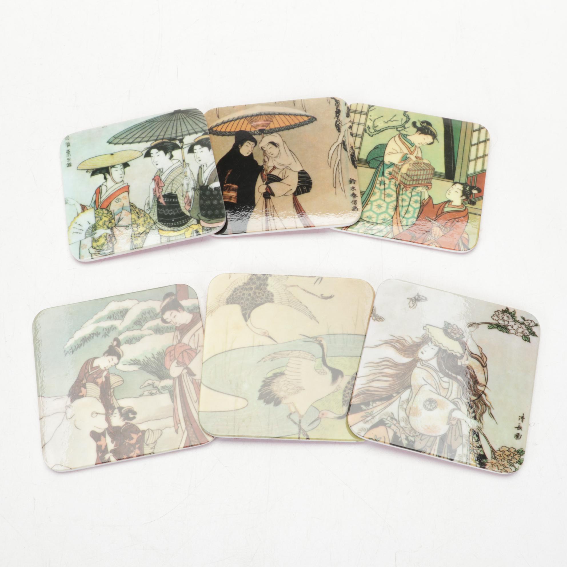 Chinese Brass Censer Lamp, Bagua Feng Shui Mirror, Fukagawa Style Plate, More