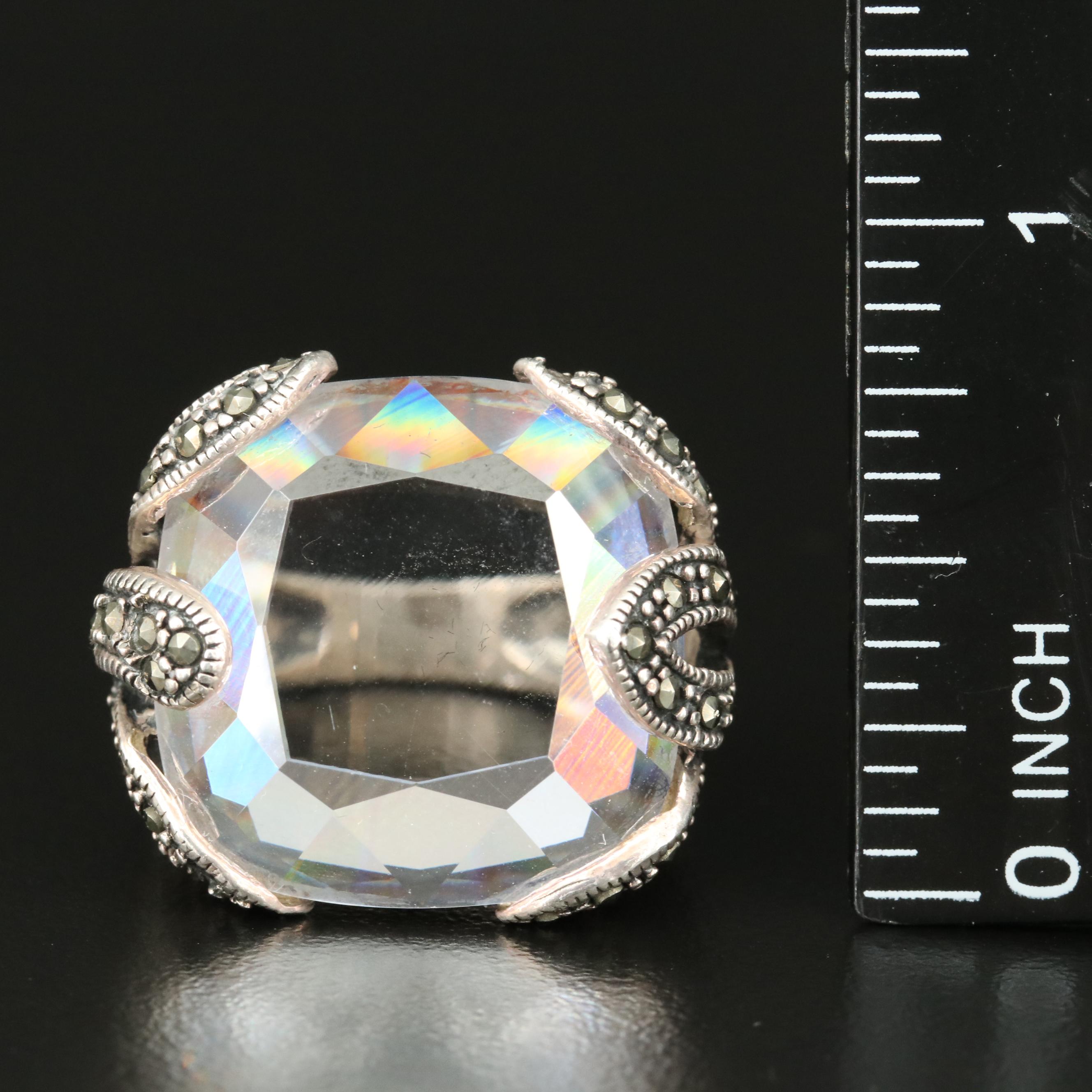 Sterling Quartz and Cubic Zirconia Rings