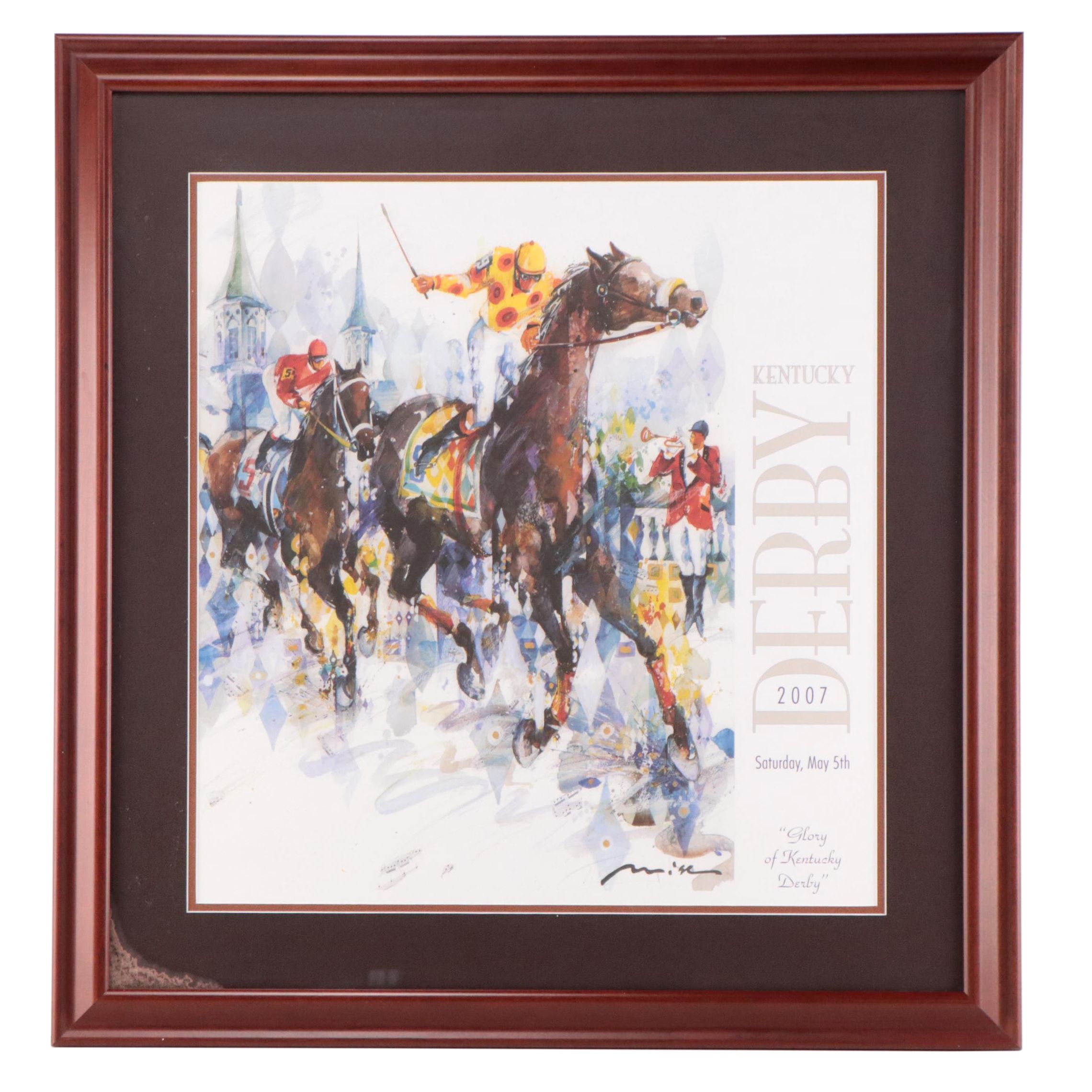 Kentucky Derby 2007 Offset Lithograph Poster After Misha Lenn