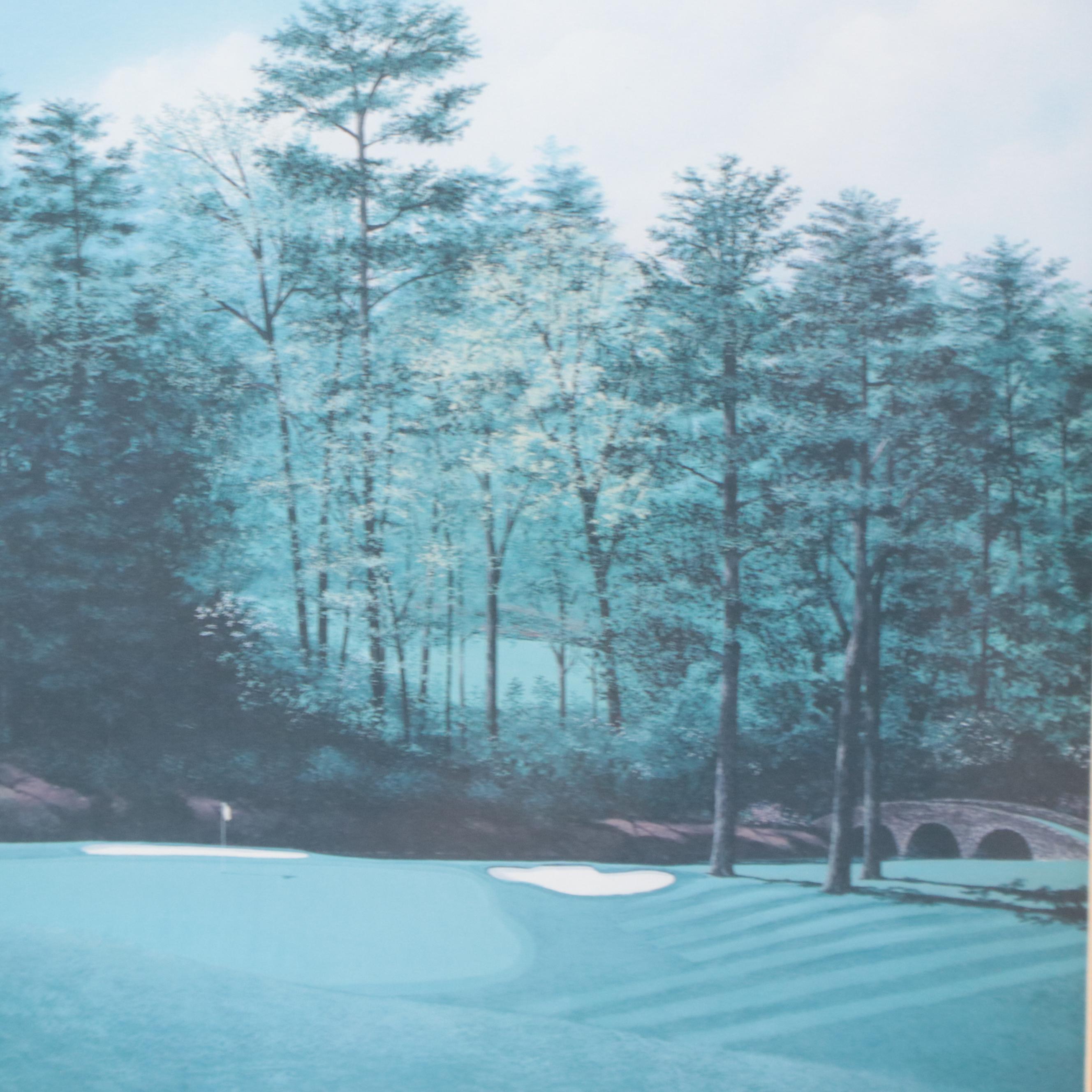 Offset Lithographs of Golf Scenes After George Griff, Late 20th Century