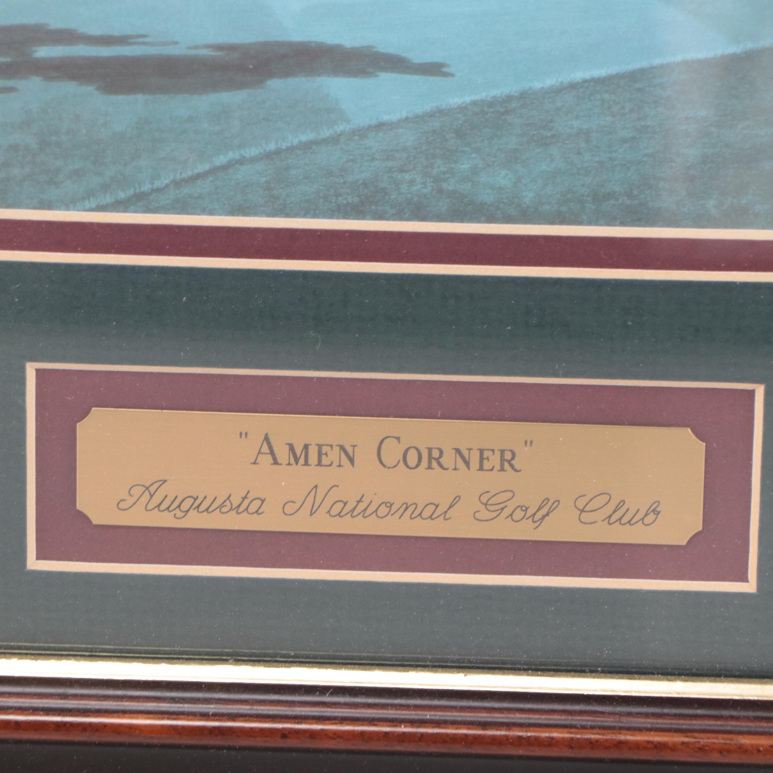 Offset Lithographs of Golf Scenes After George Griff, Late 20th Century