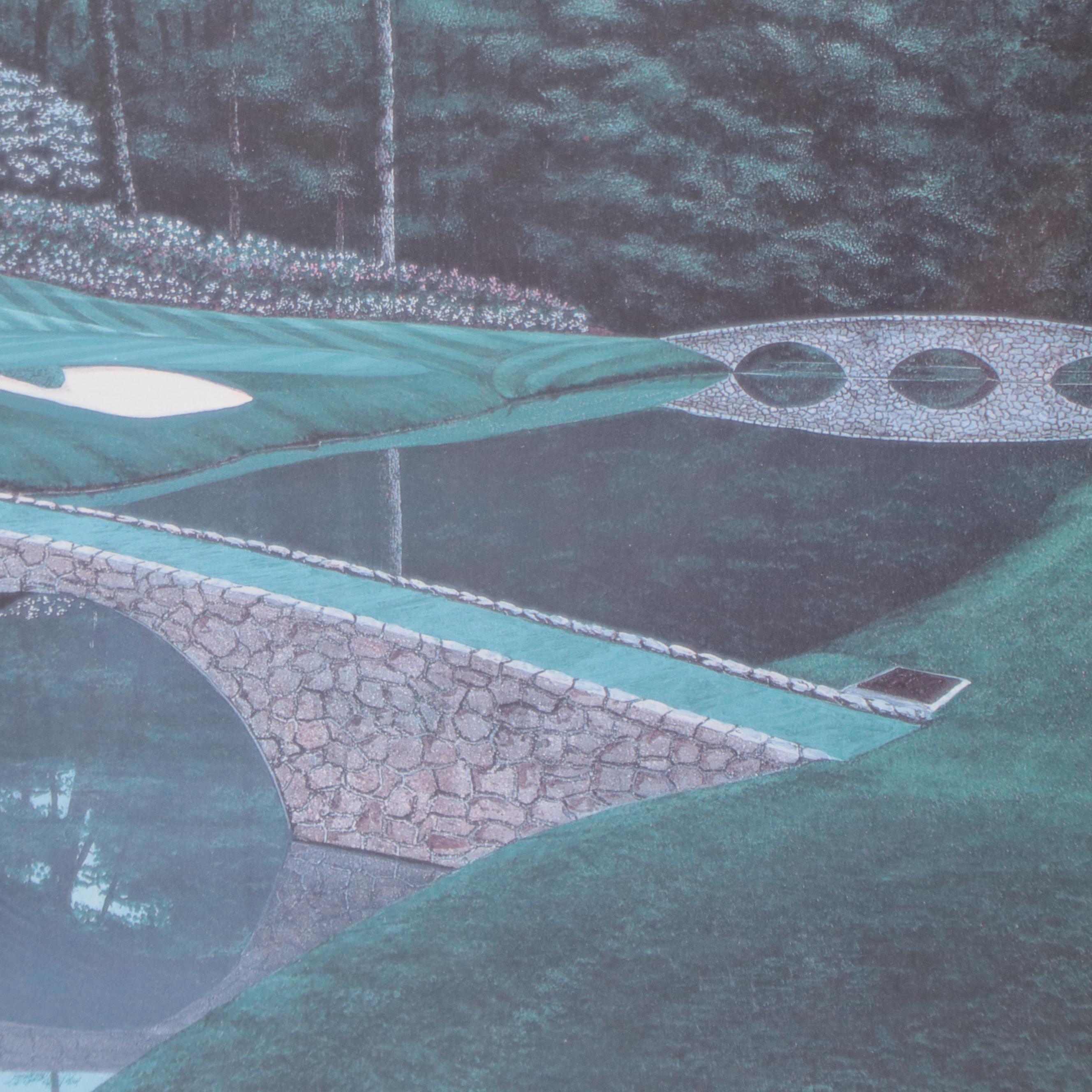 Offset Lithographs of Golf Scenes After George Griff, Late 20th Century