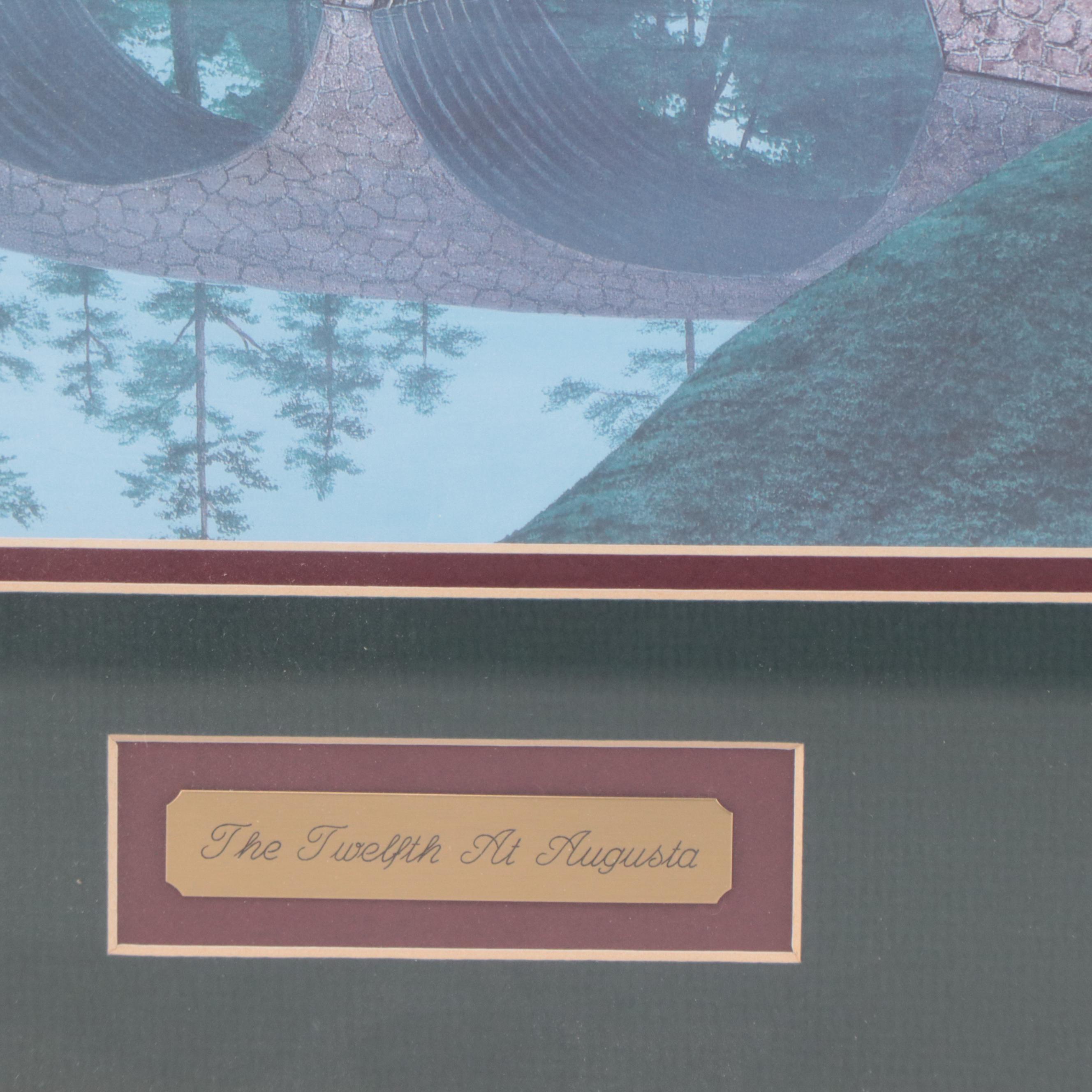 Offset Lithographs of Golf Scenes After George Griff, Late 20th Century