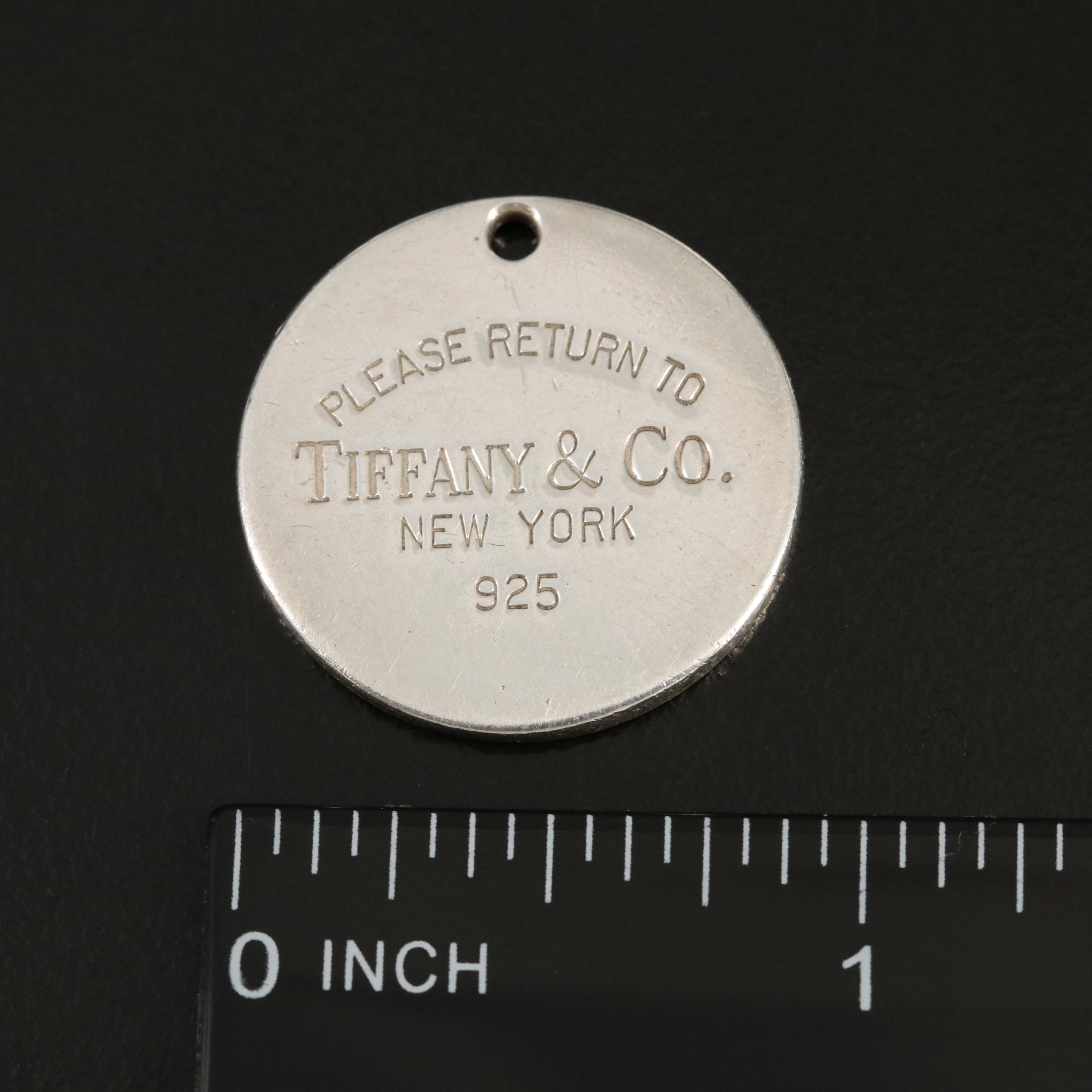 Tiffany & Co. "Return to Tiffany" Sterling Commemorative Pendant