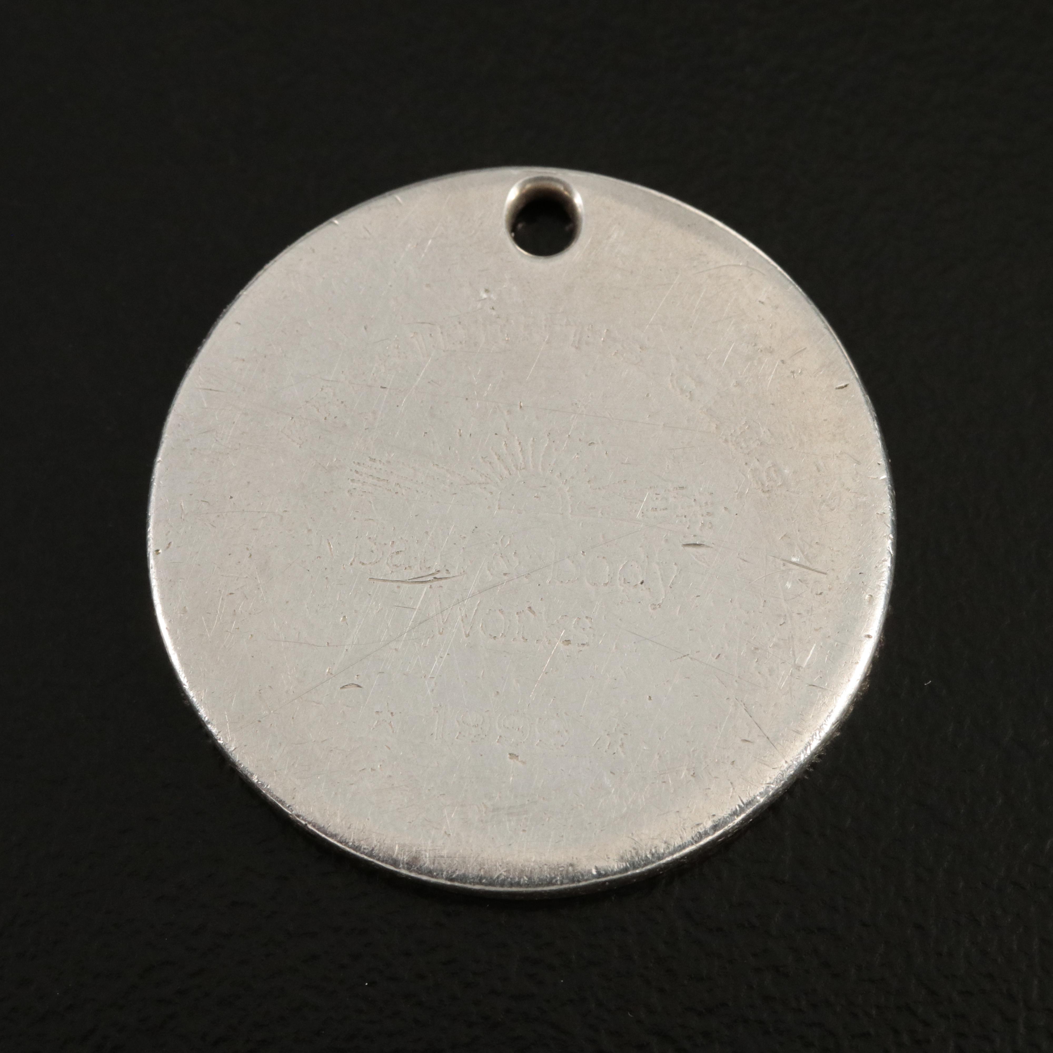 Tiffany & Co. "Return to Tiffany" Sterling Commemorative Pendant