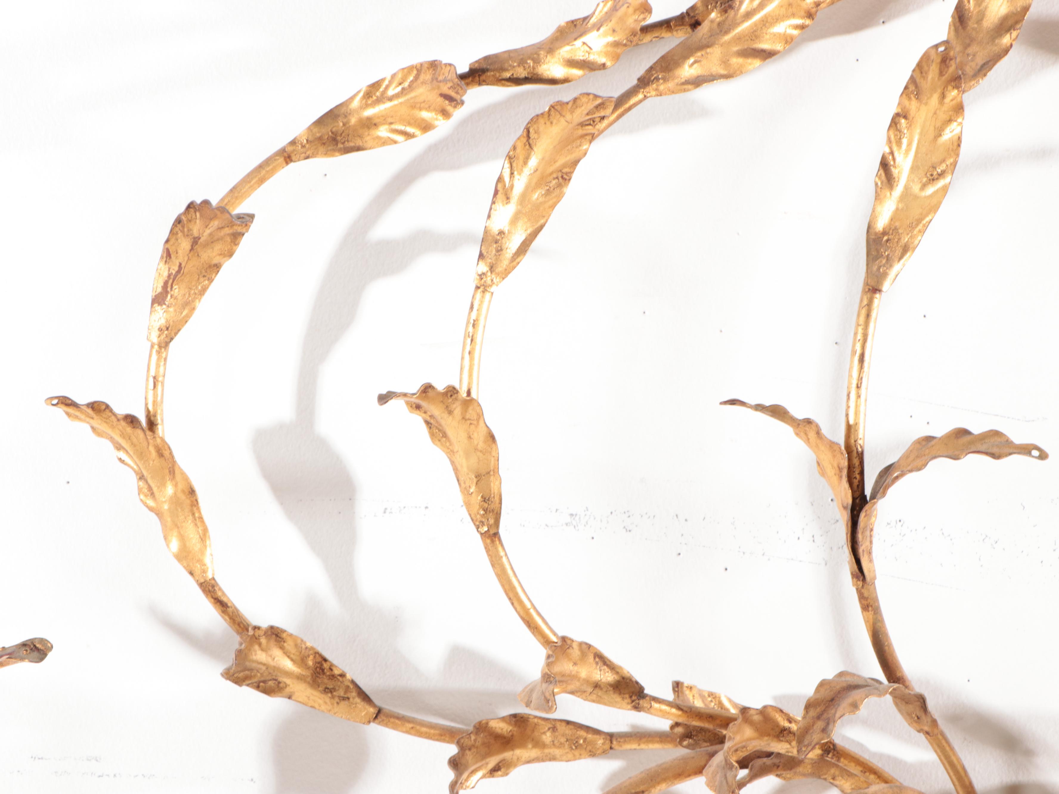 Italianate Gilt Metal Five-Arm Candle Sconce, Late 20th Century