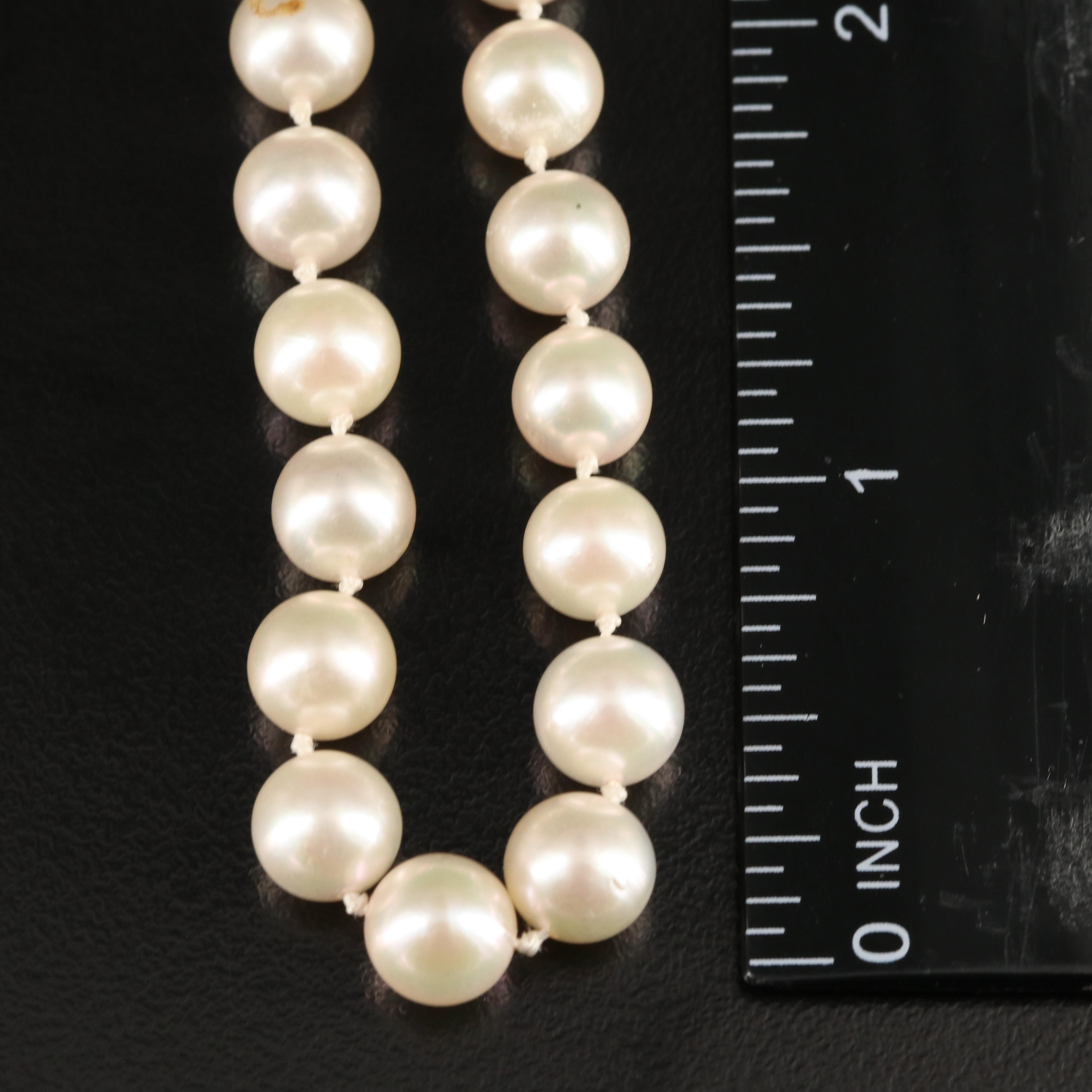 Pearl Necklace with 14K Clasp