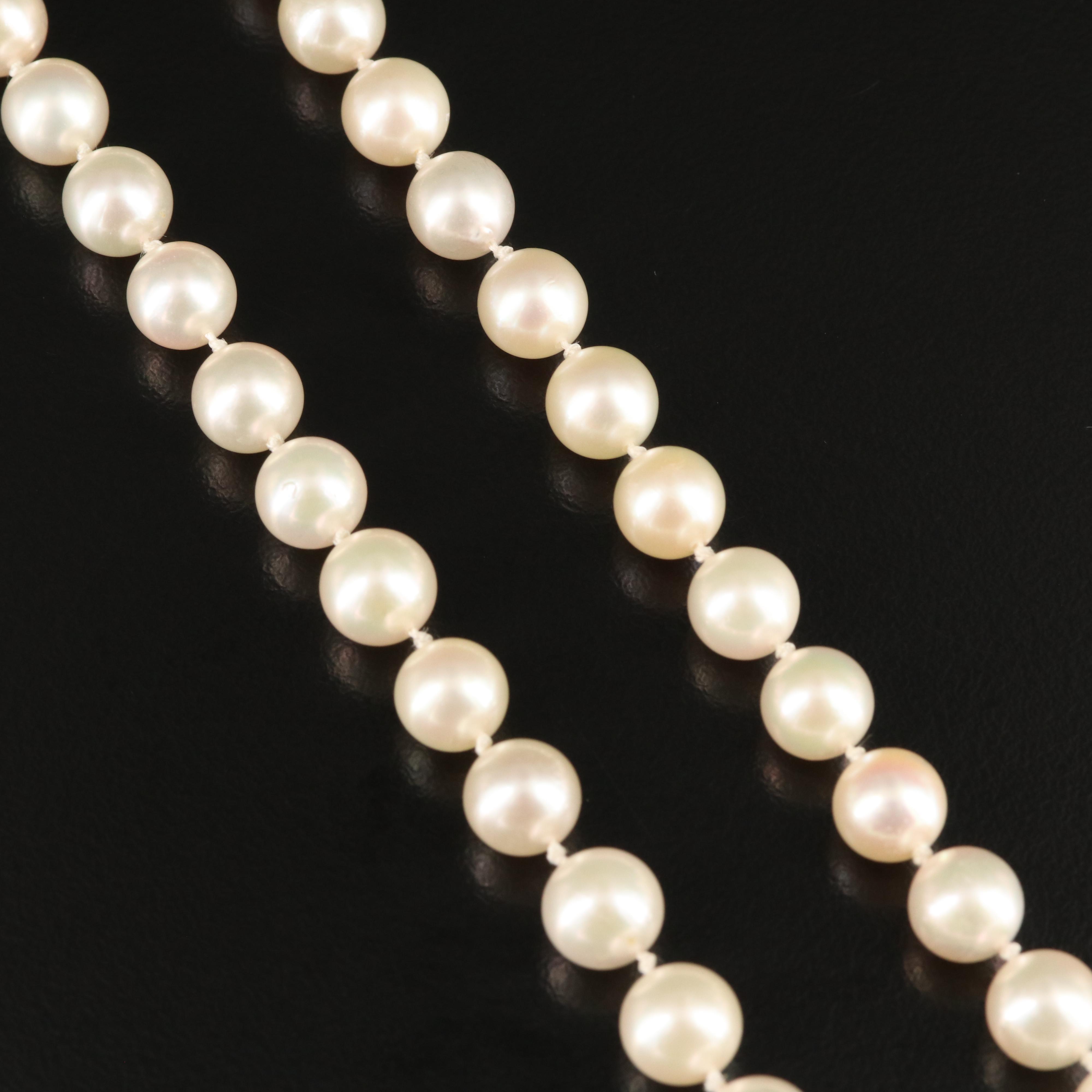 Pearl Necklace with 14K Clasp