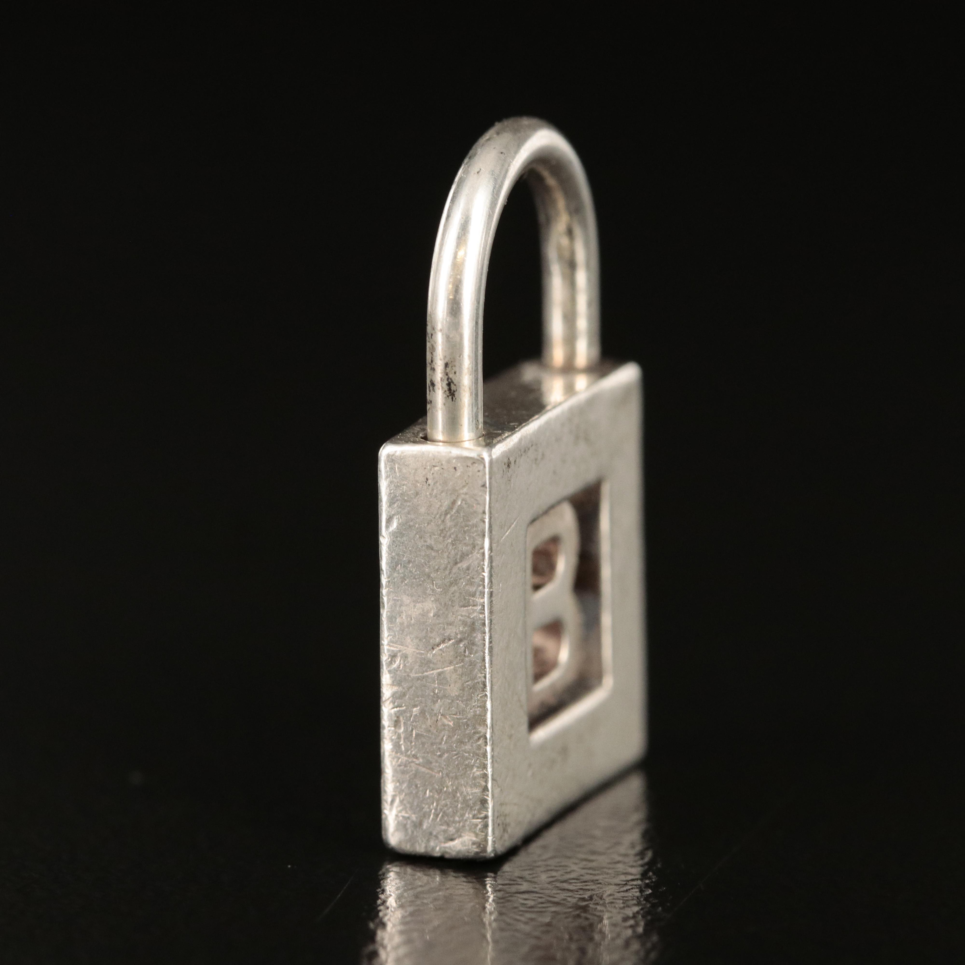 Tiffany & Co. Sterling "B" Lock Charm