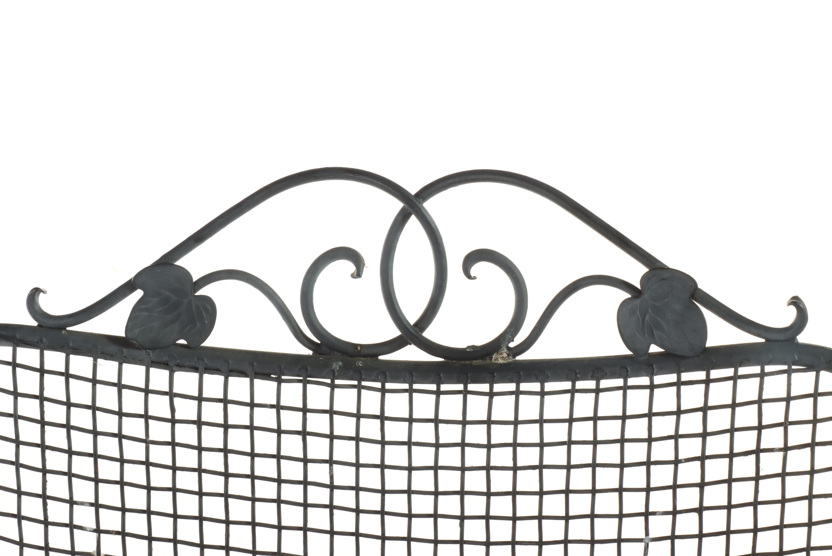 Two Iron and Wire Mesh Patio Armchairs, Incl. Rocker, Mid to Late 20th Century