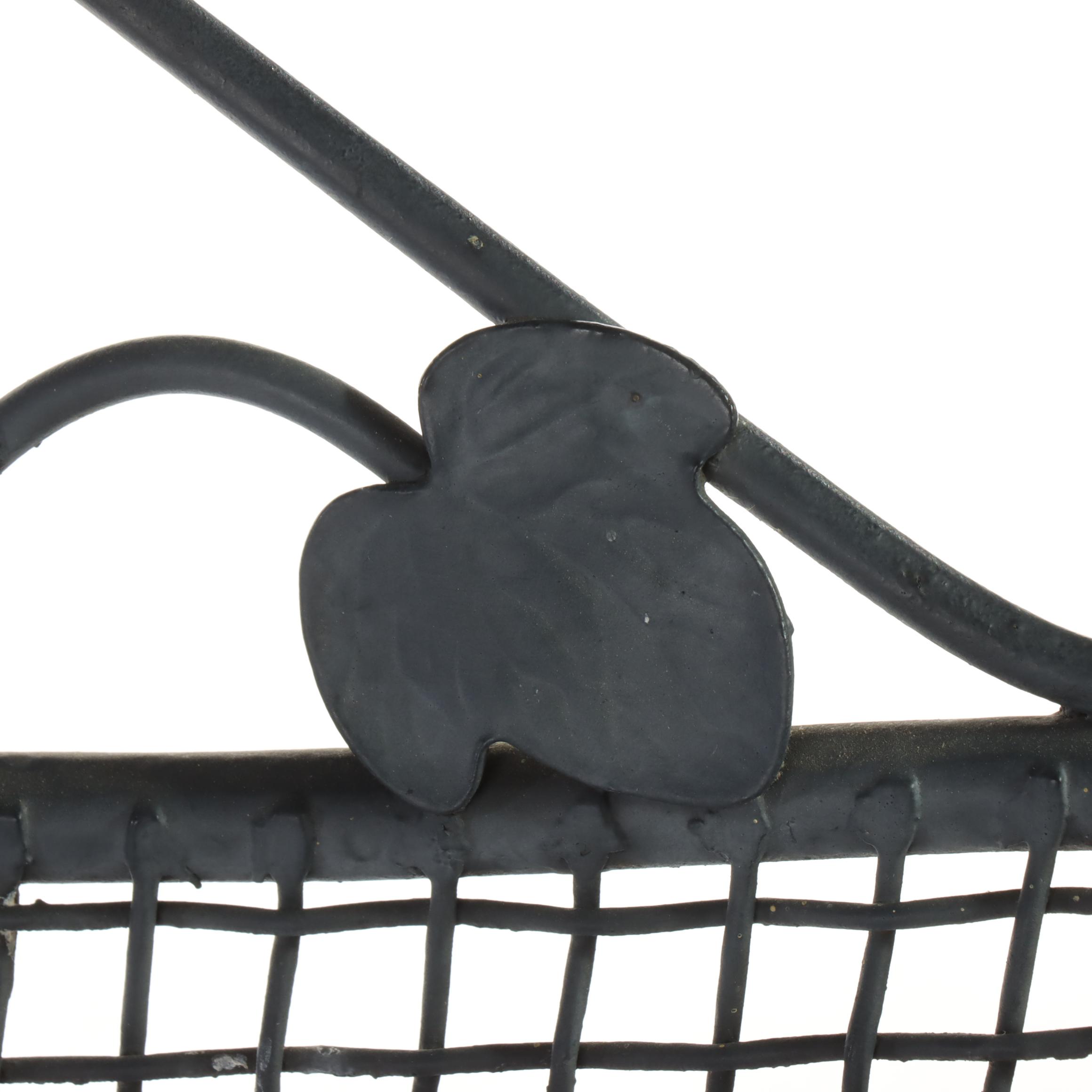 Two Iron and Wire Mesh Patio Armchairs, Incl. Rocker, Mid to Late 20th Century