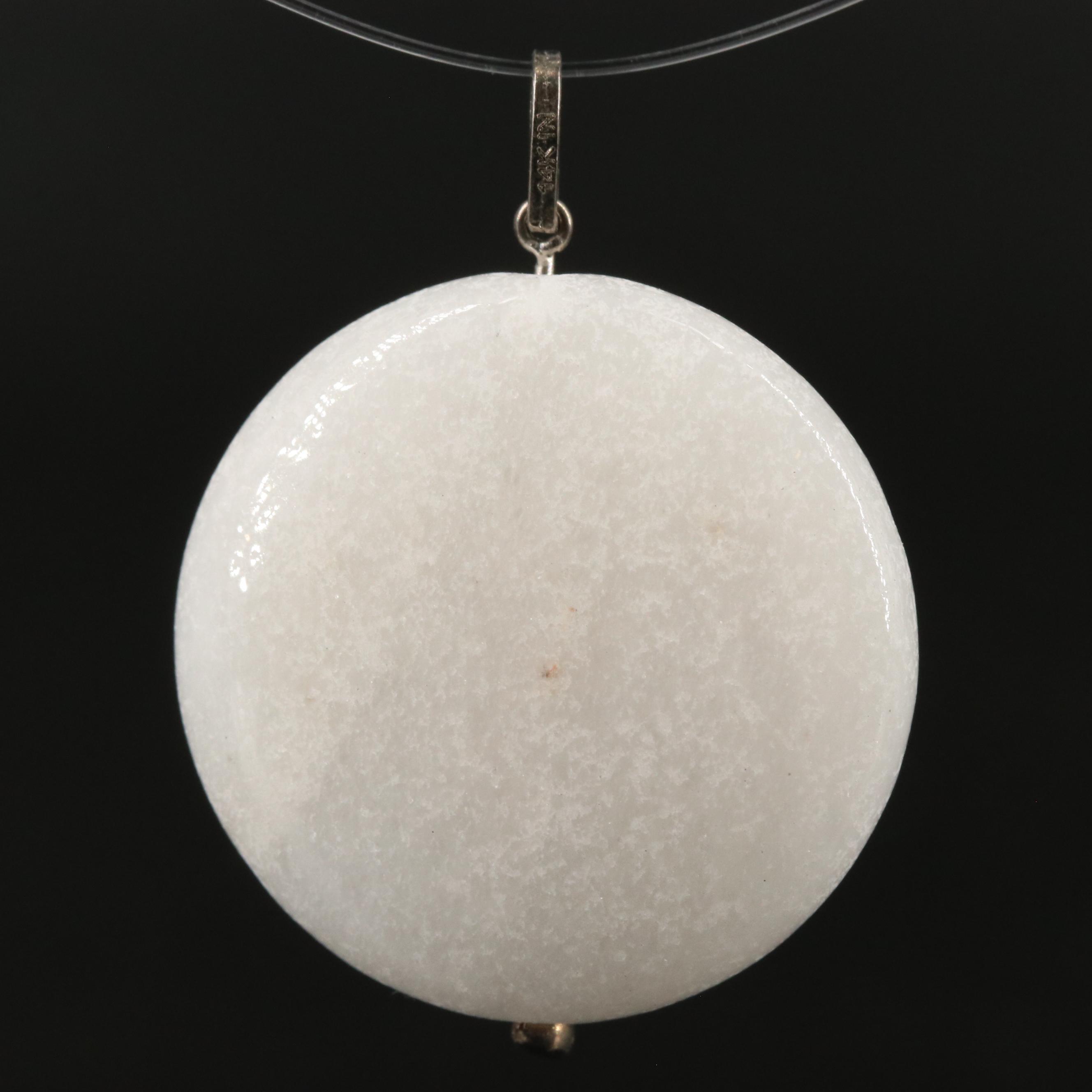 14K Quartzite Pendant