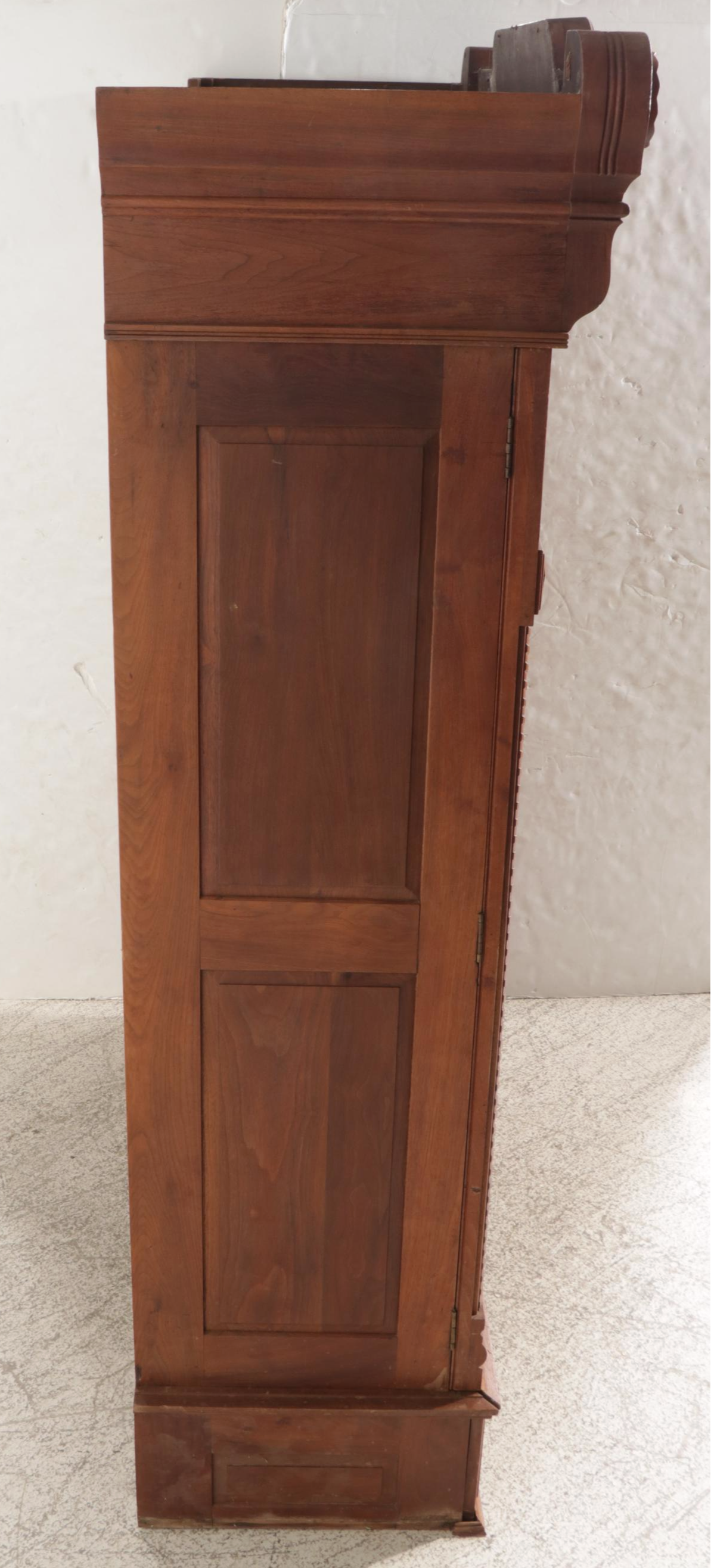 Victorian Walnut, Burl Walnut and Mirrored Armoire, Late 19th Century
