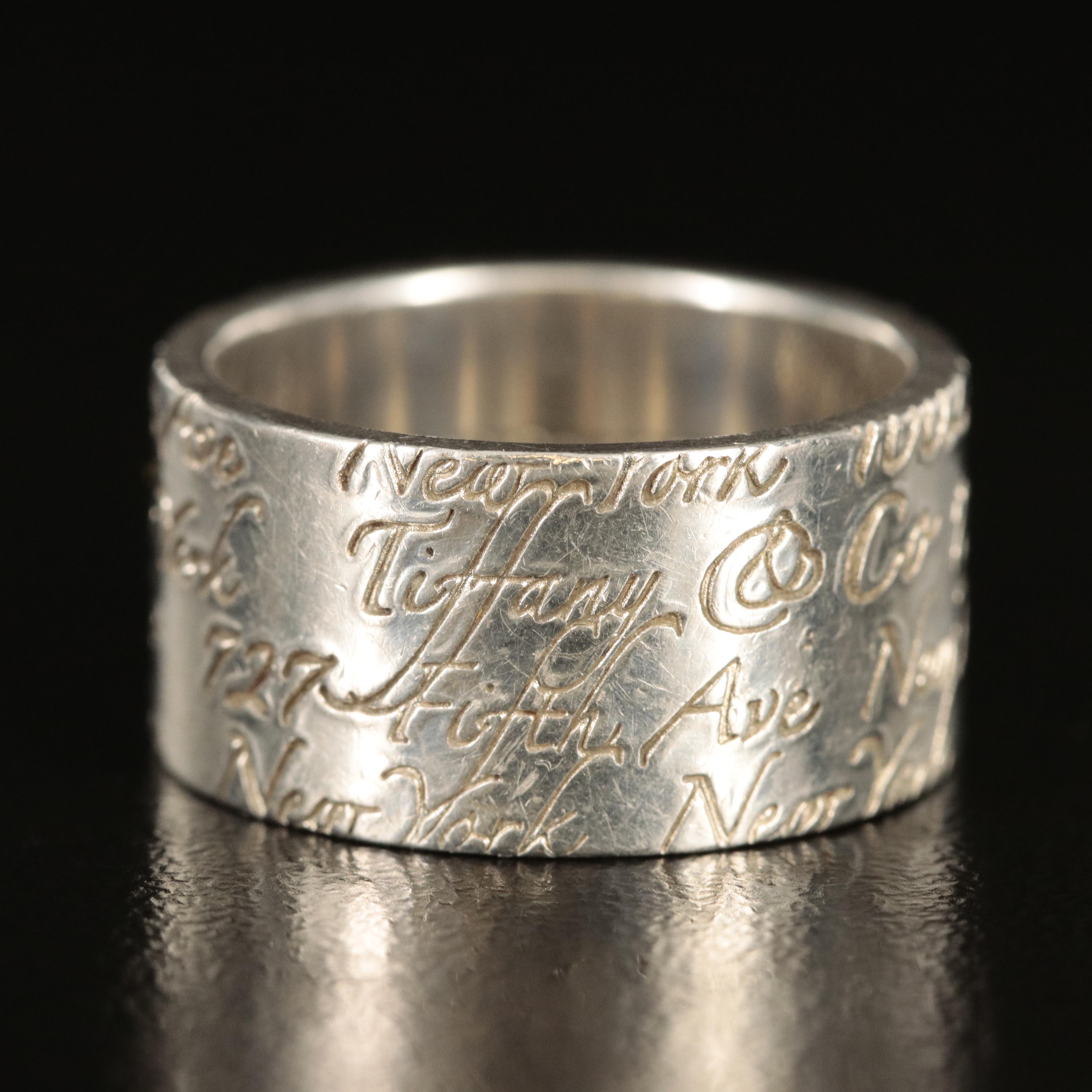 Tiffany & Co. "727 Fifth Avenue" Sterling Band